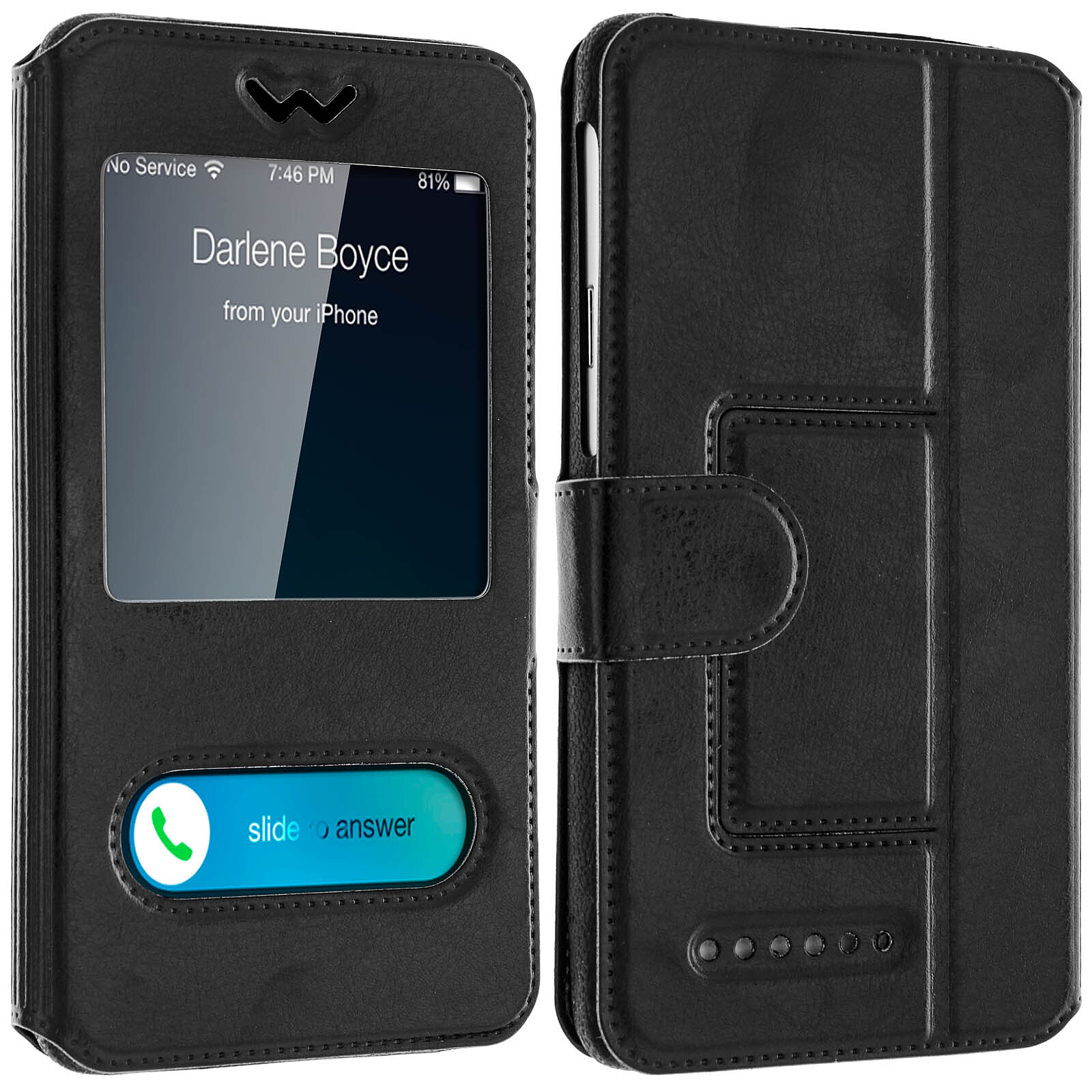 Avizar Étui Universel pour Smartphone 5,5 à 6 pouces avec Porte cartes  Support Vidéo noir - Coque téléphone - LDLC
