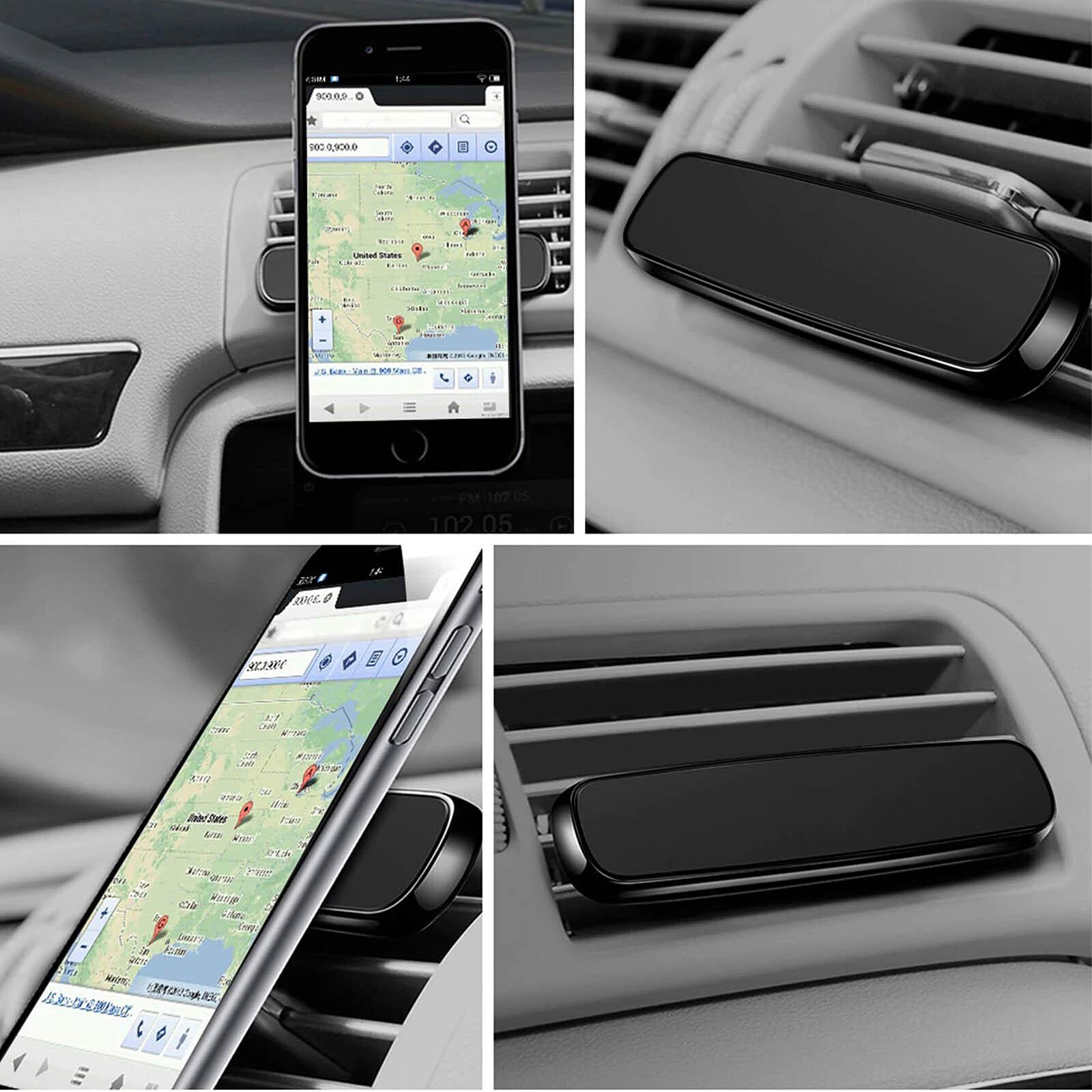 Avizar Support voiture smartphone / tablette magnétique 2 clips grille  aération - Noir - Support voiture - LDLC