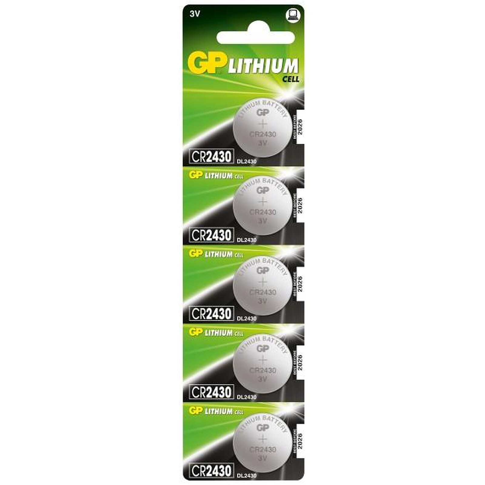 Piles boutons spéciales au Lithium 2430 - Duracell