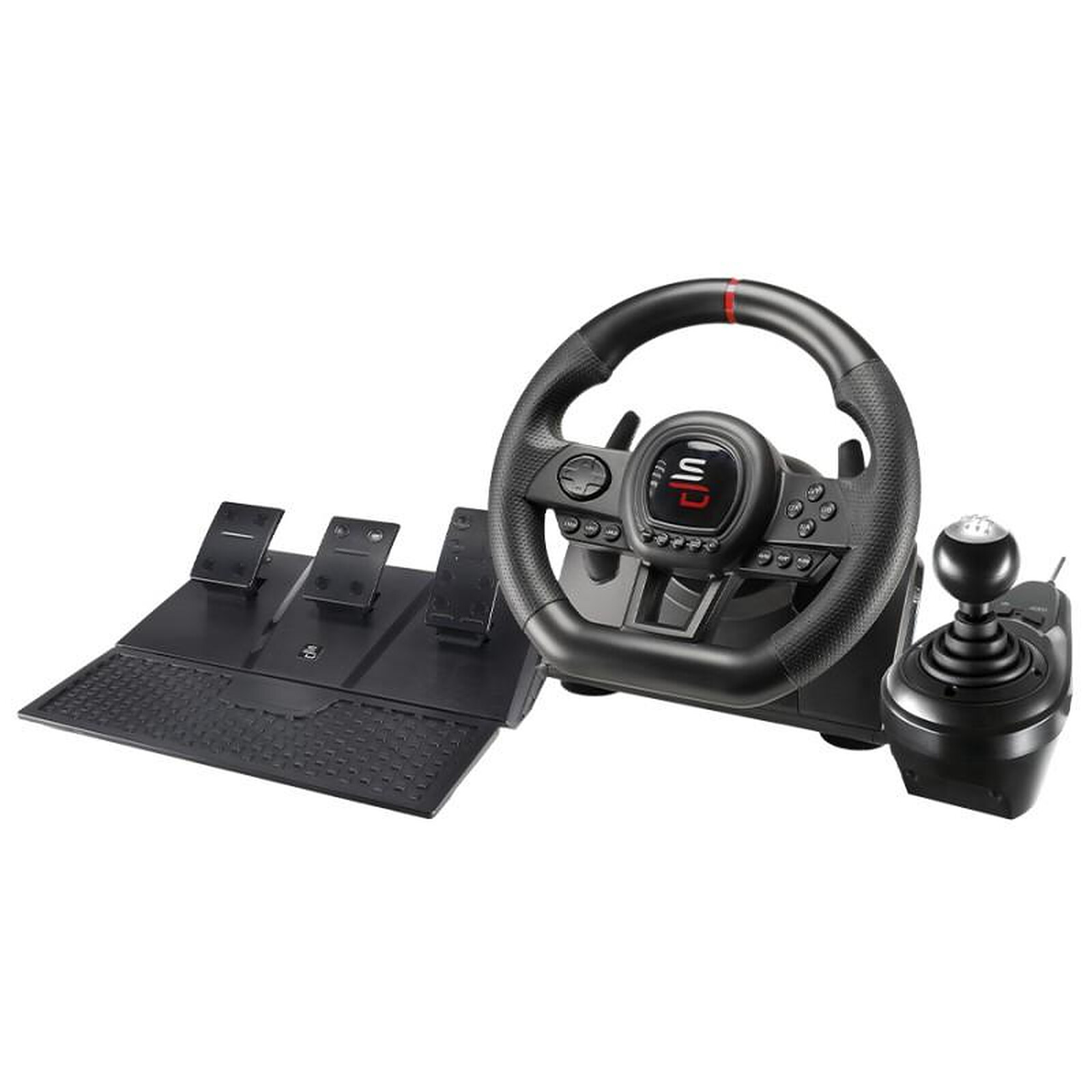 Spirit Of Gamers - Pack Volant race wheel pro 2 avec levier de vitesse +  Pédalier pour PS4 / PS3 / Xbox one / Xbox series S