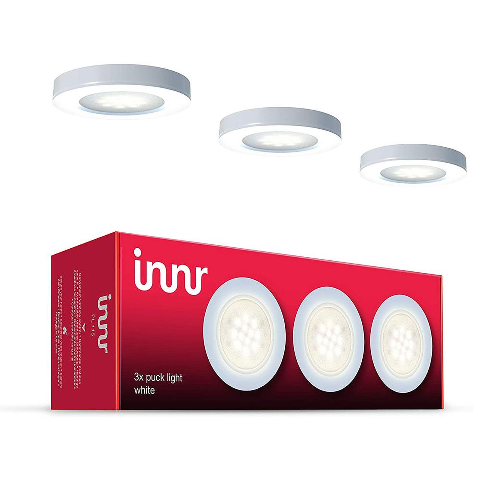 Innr - Spot LED connecté encastrable Blanc x3 PL115 - Ampoule connectée -  LDLC