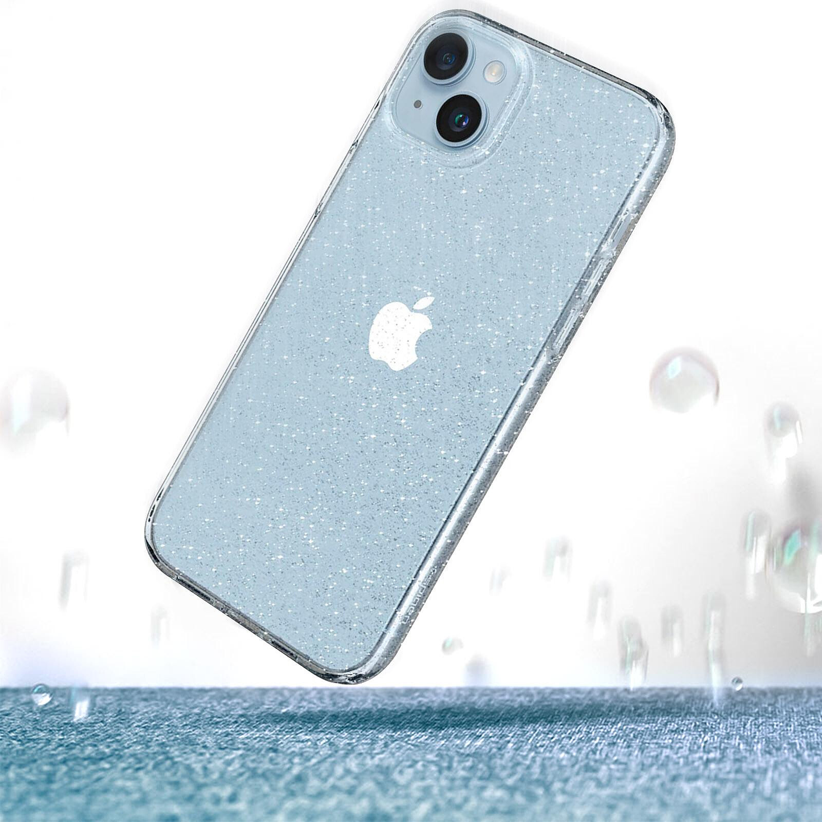 iPhone 12 Mini Coque Liquid Silicone + Verre trempé - Bleu Ciel
