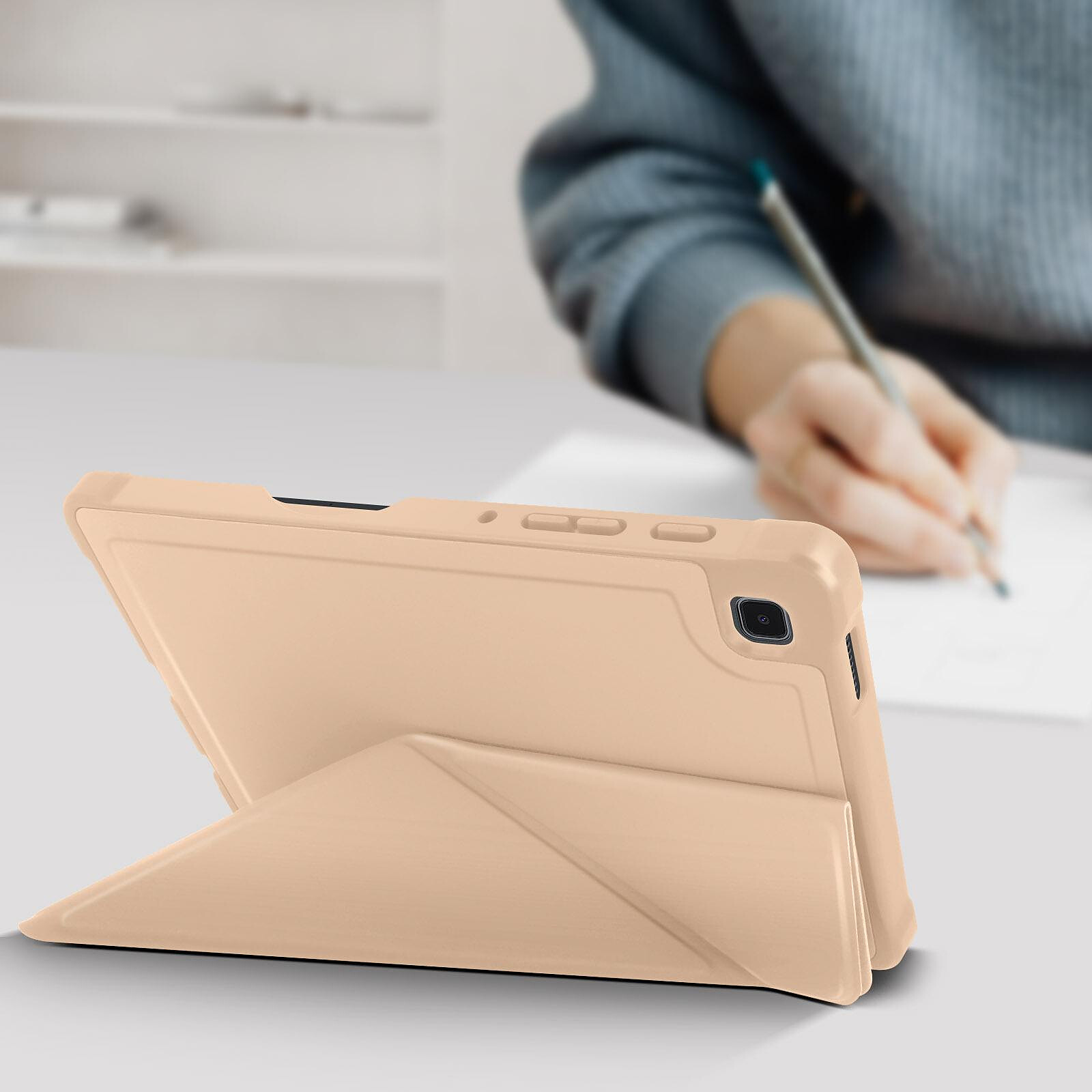 Avizar Étui pour Samsung Tab A7 Lite Clapet Multi-positions Coque Renforcée  Rose gold - Etui tablette - LDLC