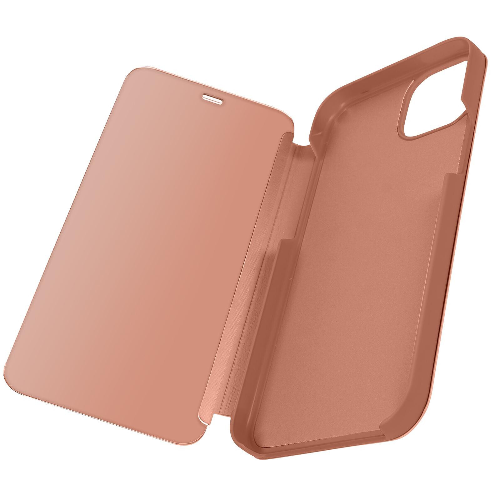 Avizar Housse pour iPhone 13 Mini Clapet Portefeuille Fonction Support Rose  - Coque téléphone - LDLC