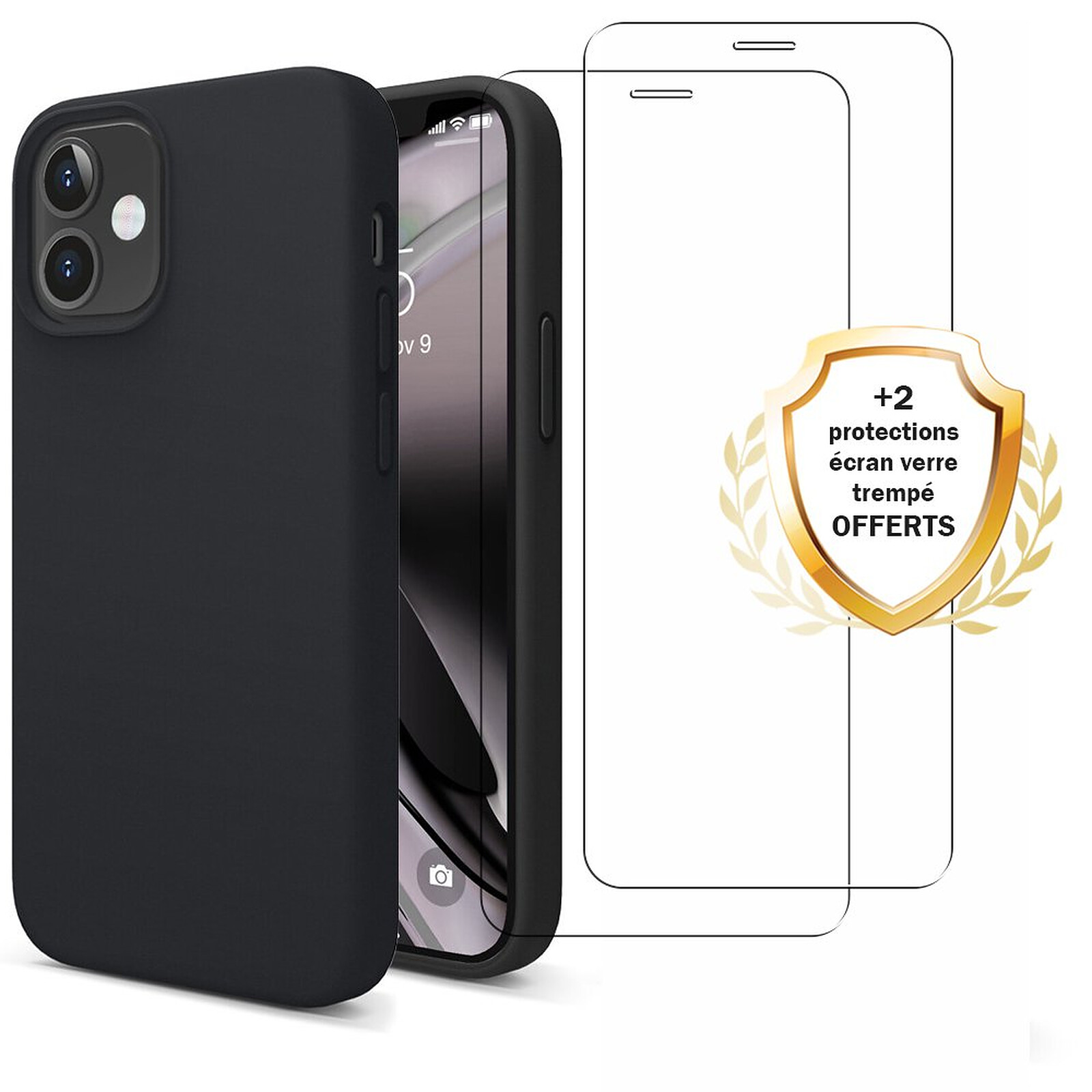 Evetane Coque iPhone 12 Pro Max silicone transparente Motif Marbre noir  ultra resistant - Coque téléphone - LDLC