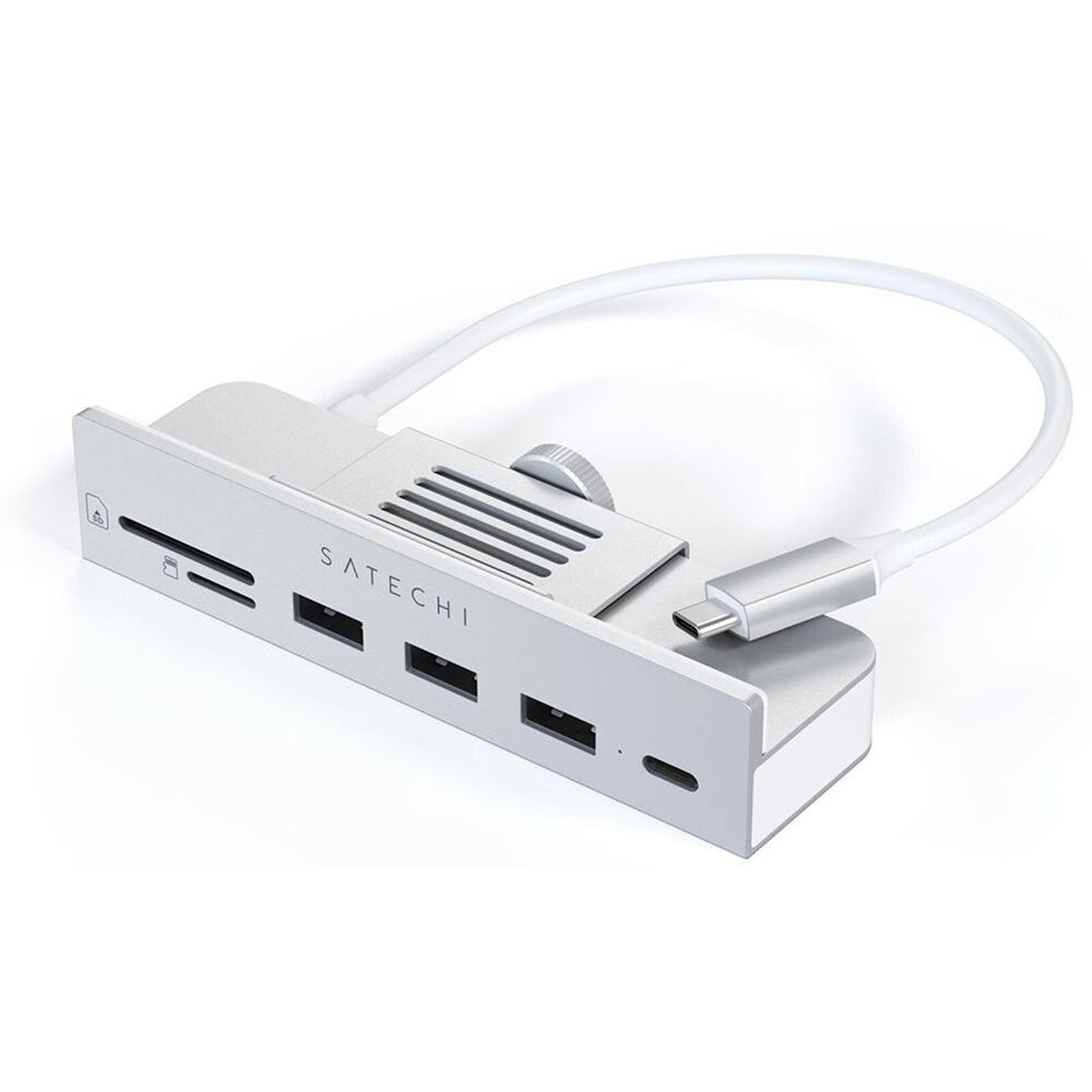Hub USB C vers 3 USB + Lecteur carte SD / Micro-SD Compact Satechi Argent