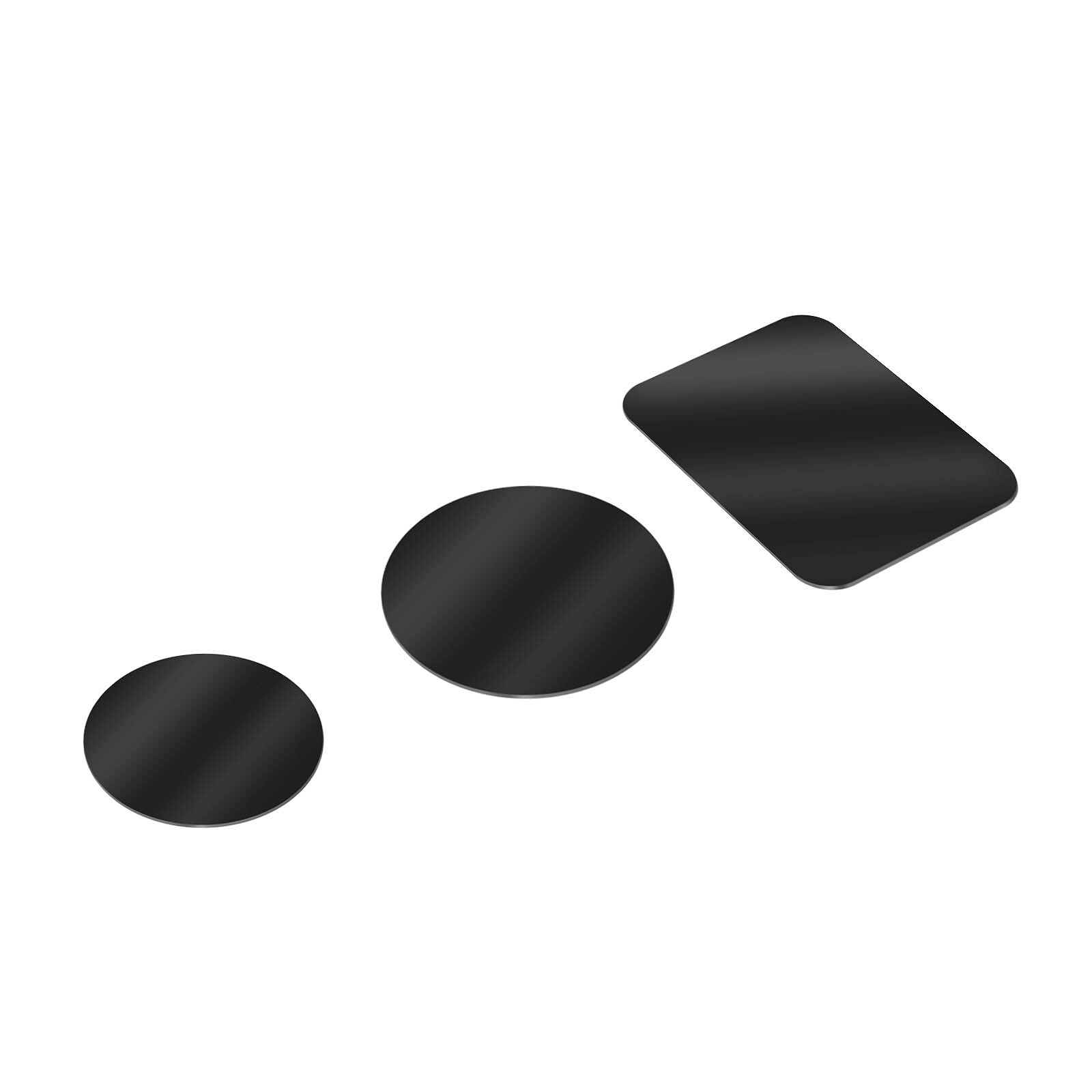 Avizar 3x Adaptateurs Plaques Métalliques Compatible Magnétique Fixation  Adhésive Noir