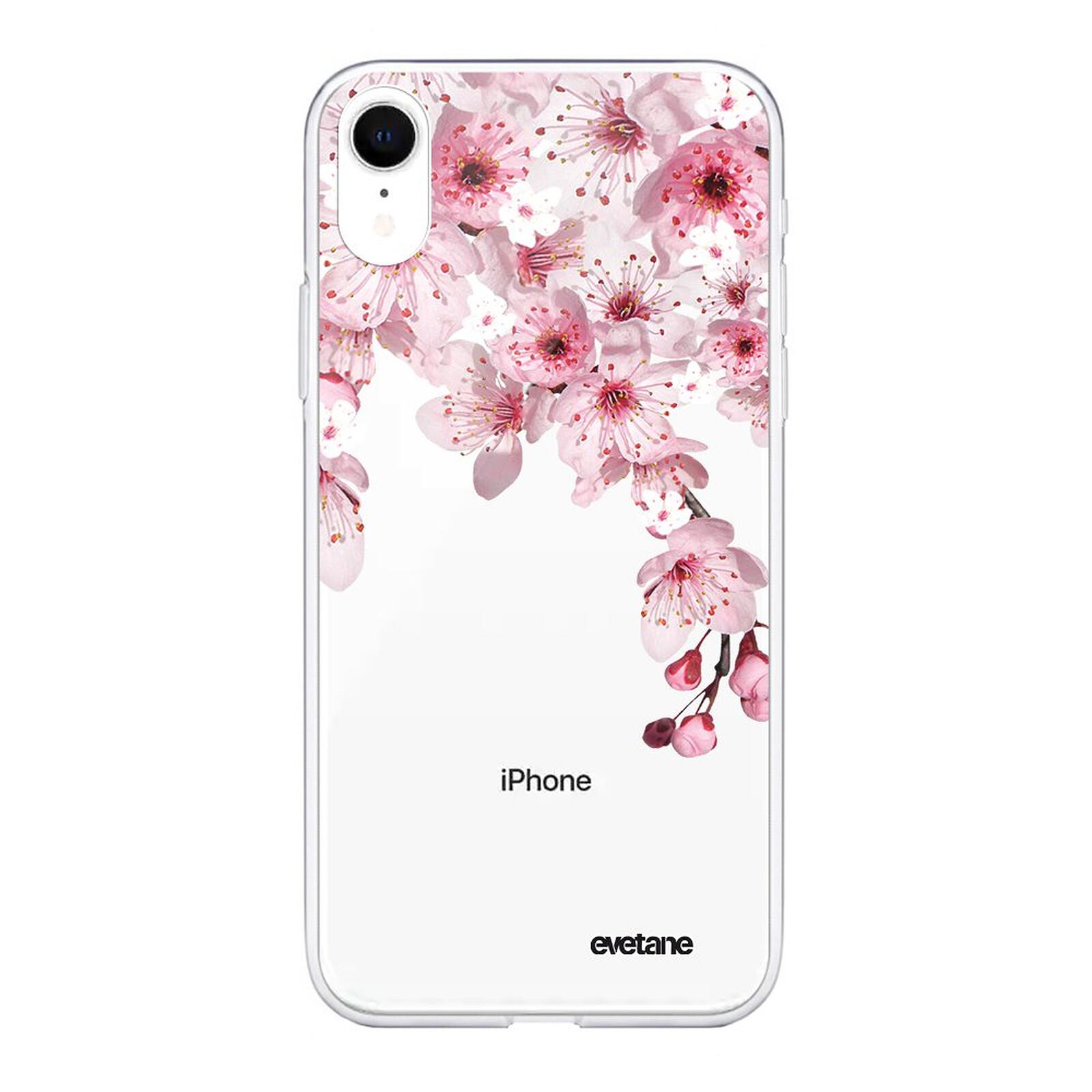 Compatible avec Coque iPhone XR Silicone Fleurs Motif Coque iPhone