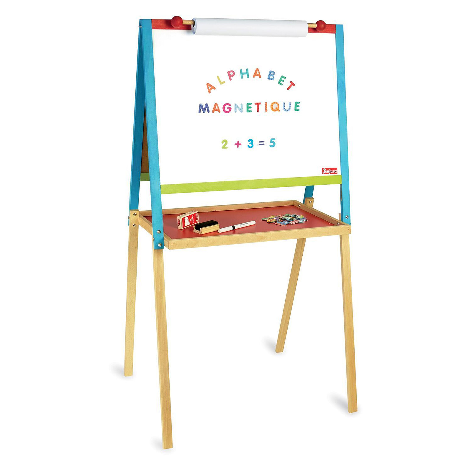 Tableau magnétique à Craie 2 en 1, 90x60 cm, tableau d'affichage en liège  pour Enfants