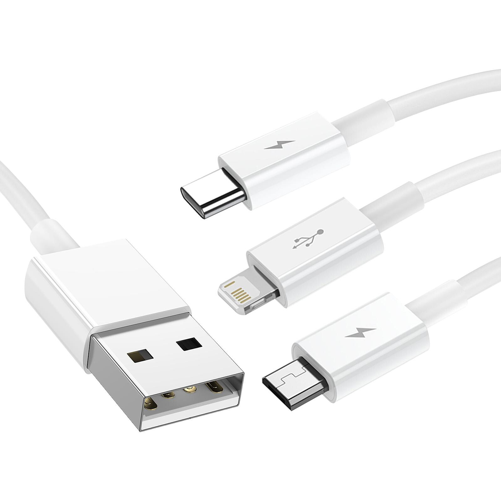 Cables USB GENERIQUE CABLING® type C vers Lightning câble de données et de  charge Lightning USB C Cordon pour nouveau MacBook à iPhone, iPad 1 m