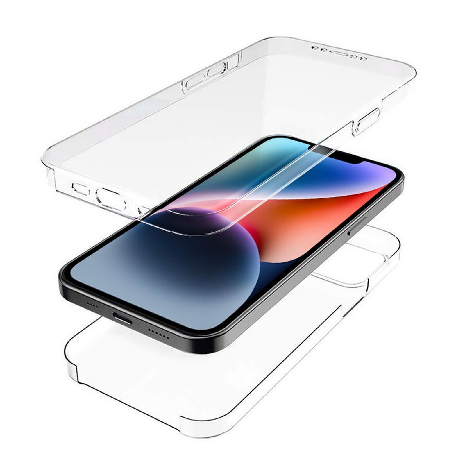 Evetane Coque iPhone 14 Plus Antichoc Silicone bords renforcés + 2 Vitres  en verre trempé Protection écran - Coque téléphone - LDLC