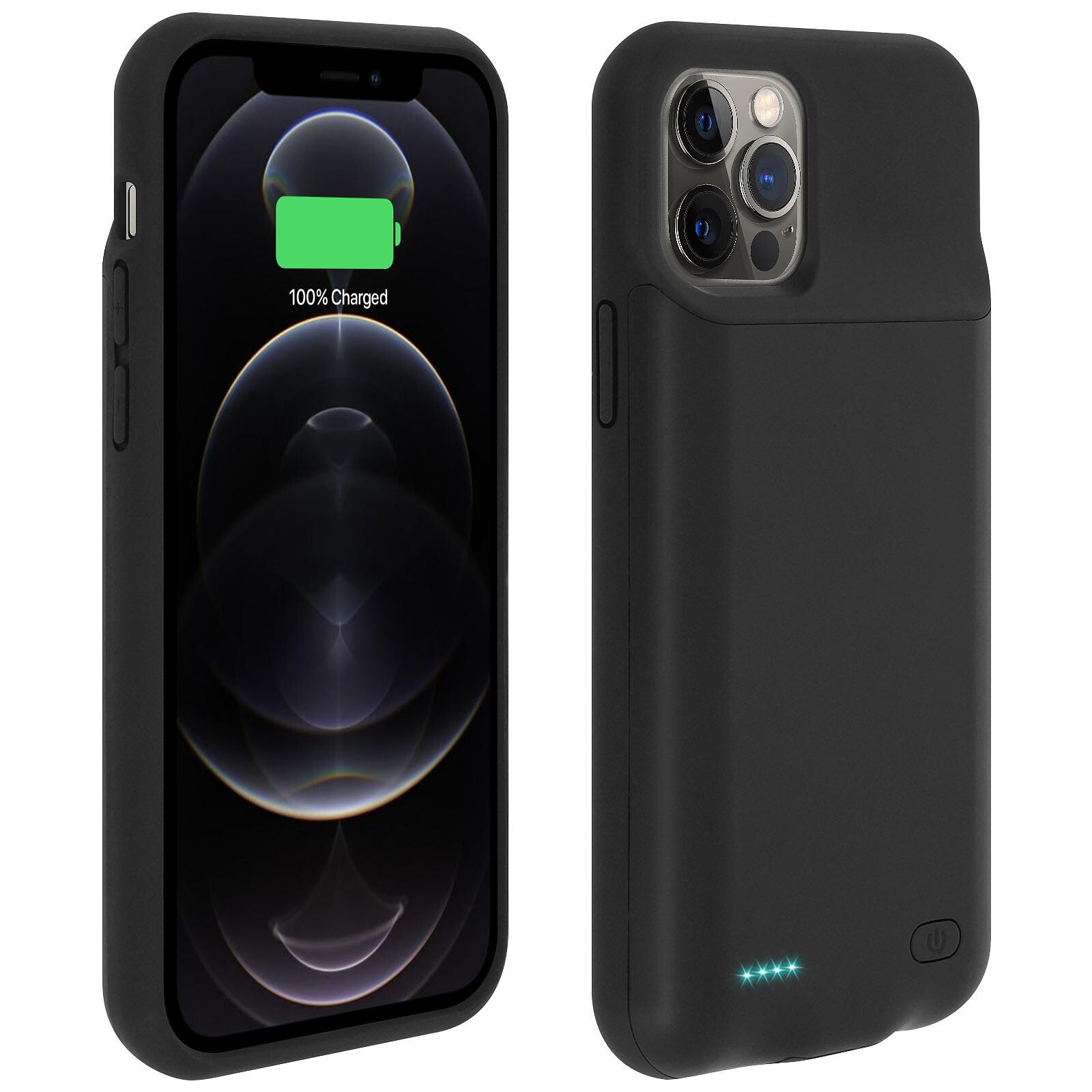 Avizar Coque pour iPhone 12 / 12 Pro Rigide avec Batterie 7000mAh Soft  touch Noir - Coque téléphone - LDLC