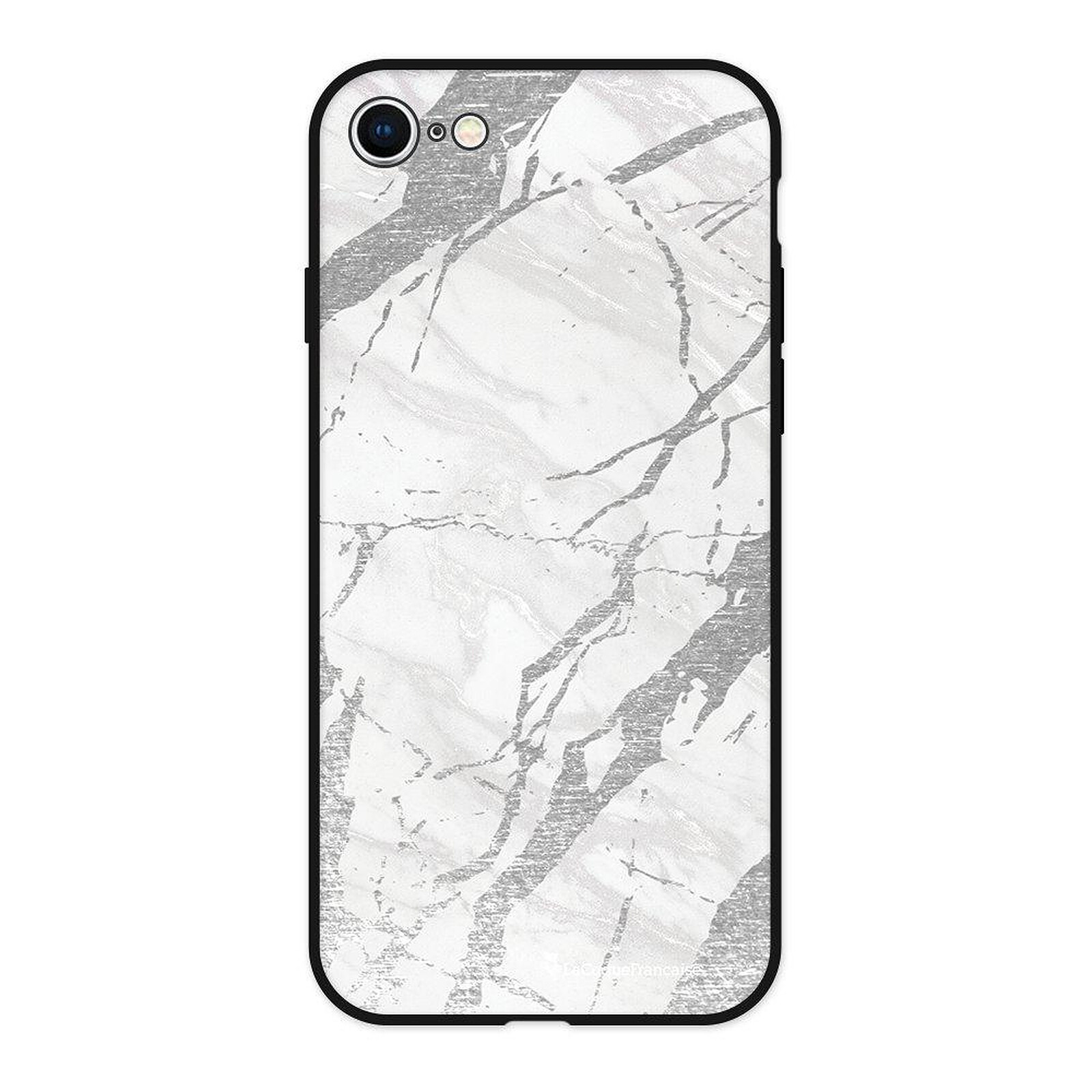LaCoqueFrançaise Coque iPhone 7/8 Silicone Liquide Douce noir Marbre gris - Coque  téléphone - LDLC