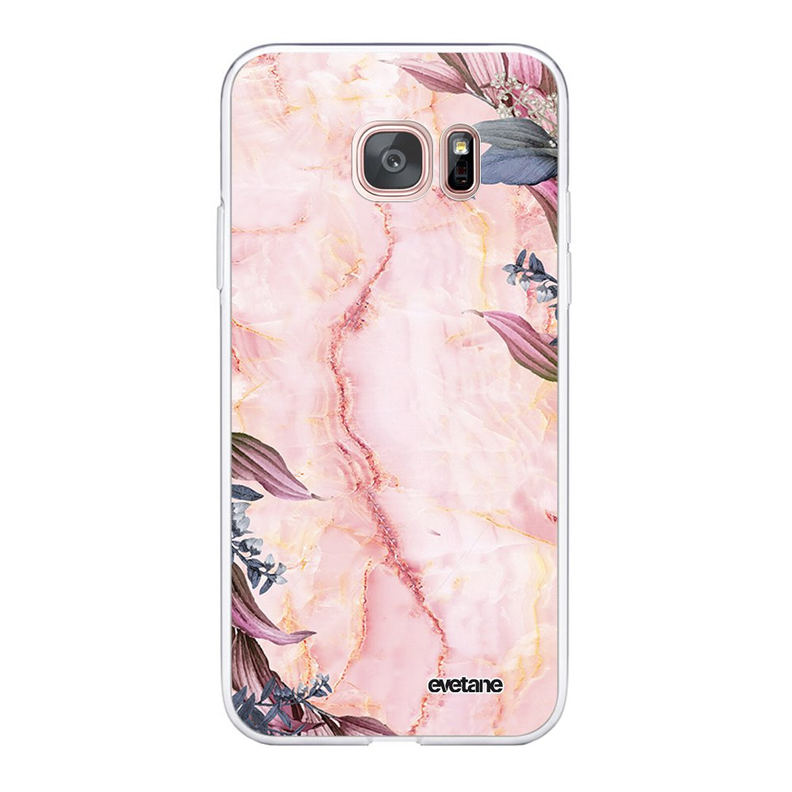 EVETANE Coque Samsung Galaxy S7 Edge 360 intégrale transparente Marbre Fleurs Tendance - Coque téléphone Evetane sur LDLC.com