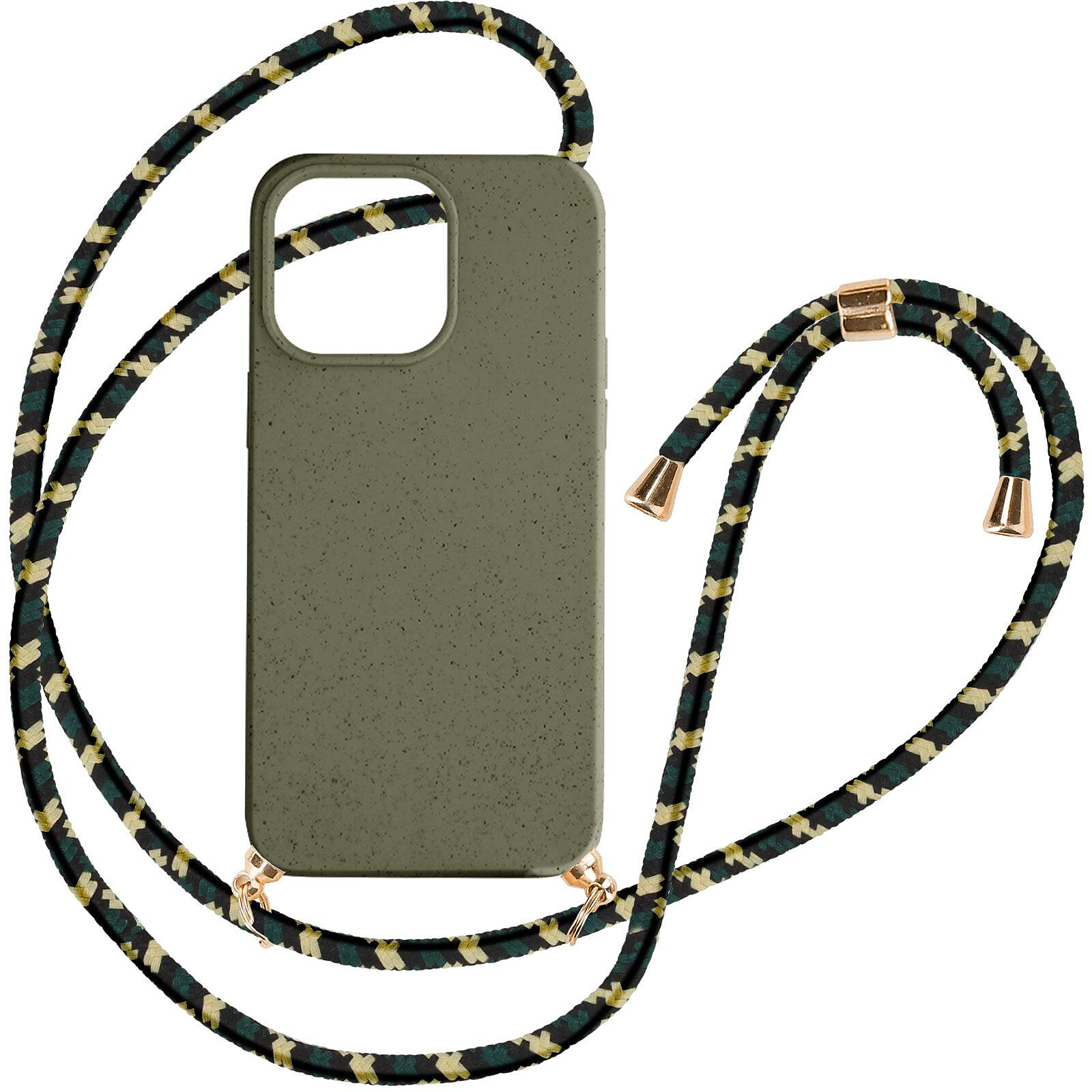 Avizar Coque cordon pour iPhone 15 Pro Max Silicone Recyclable Kaki - Coque  téléphone - LDLC