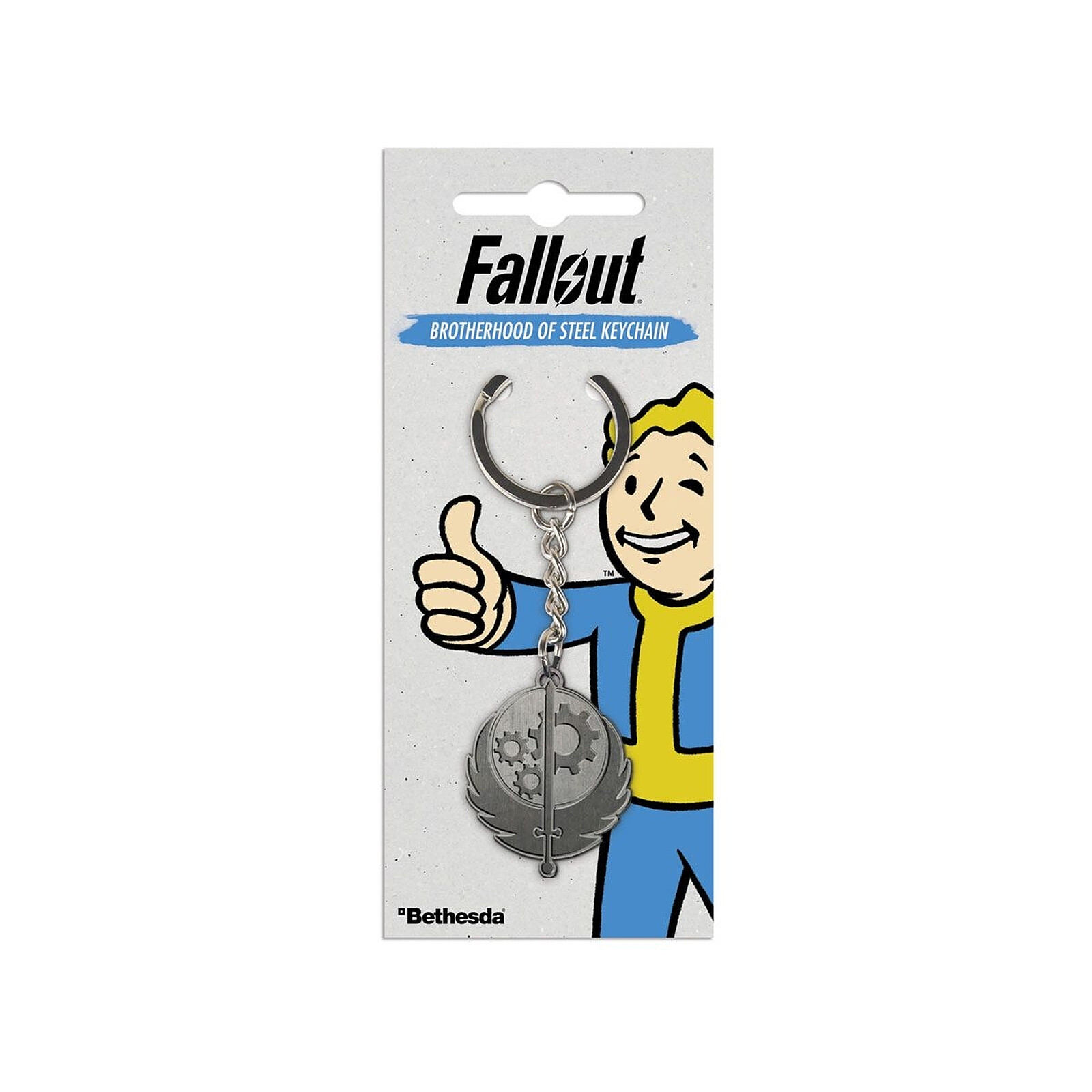 NEW & OFFICIAL BETHESDA Fallout 76 Vault Boy Or Métal 3D Porte-clés