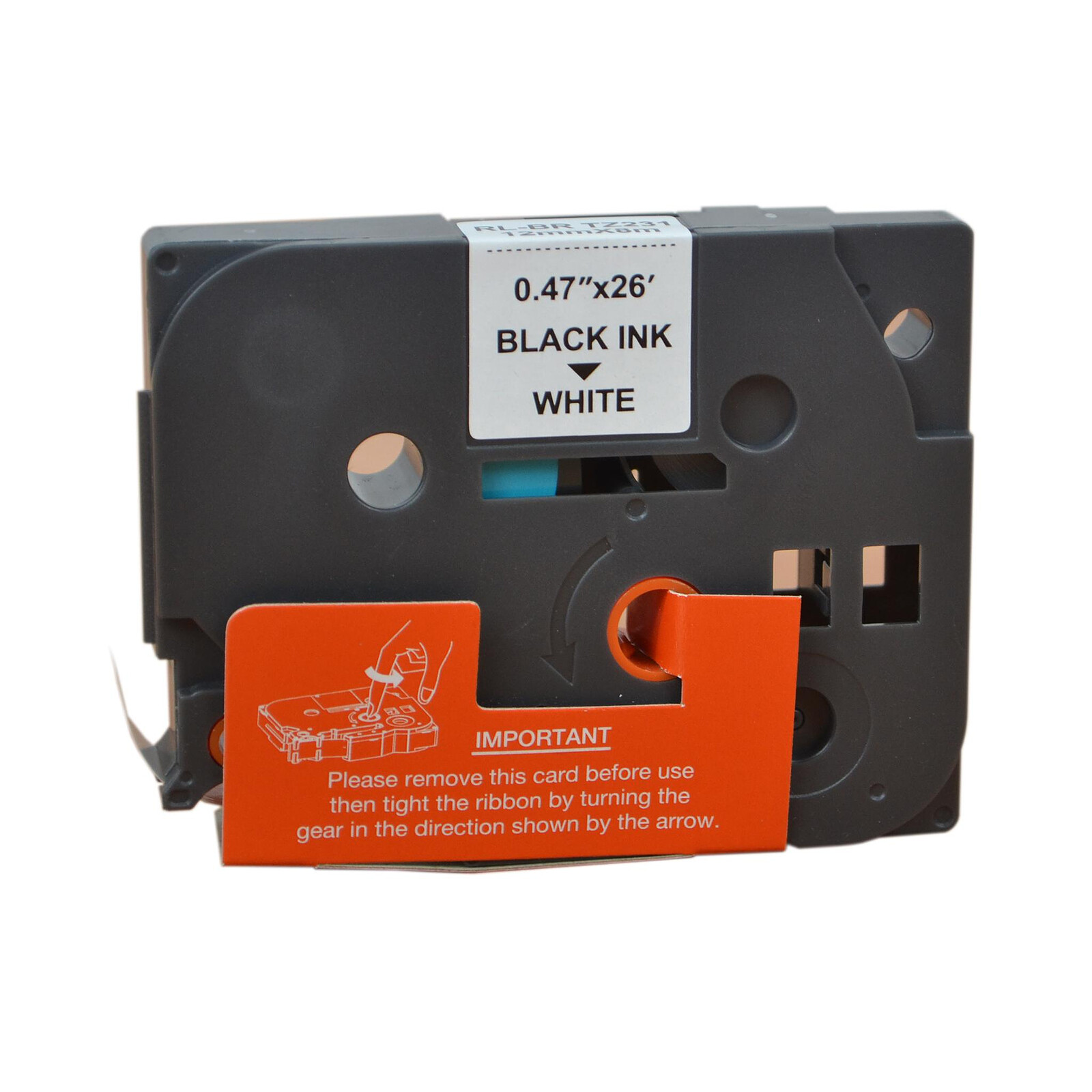 4 x Ruban Etiqueteuse Cassette Ruban pour étiqueteuse Noir sur