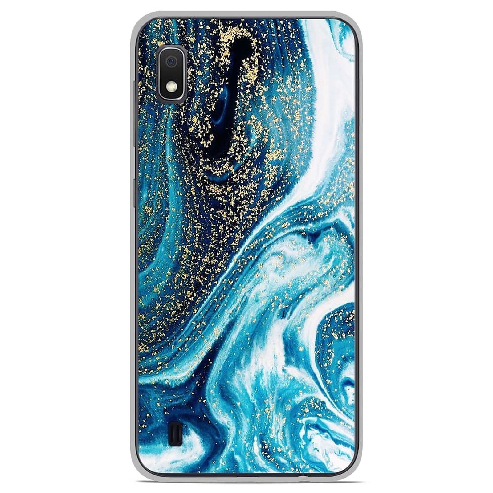 افضل صابون للجسم 1001 Coques Coque silicone gel Samsung Galaxy A10 motif Marbre Bleu Pailleté - Coque téléphone 1001Coques sur LDLC