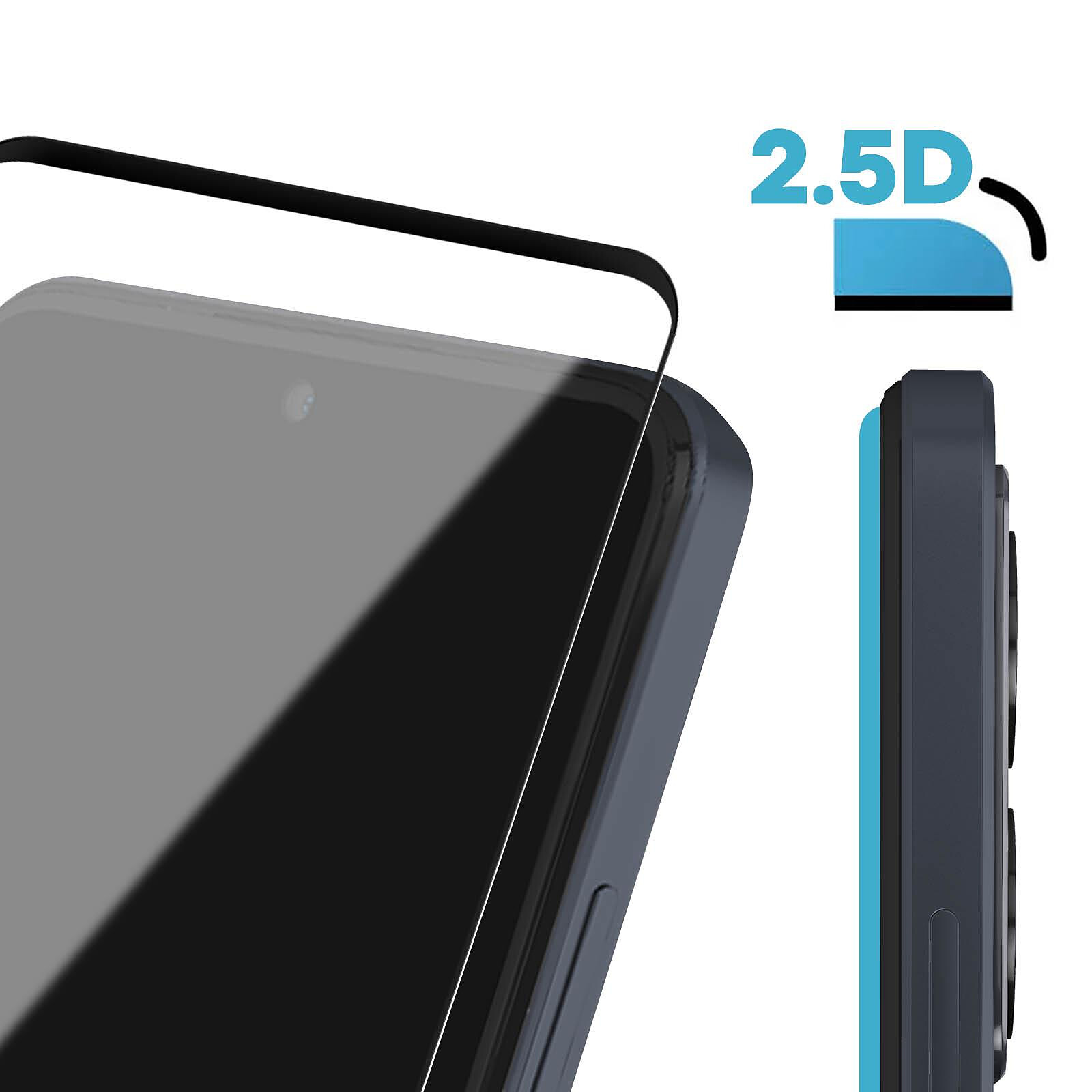 Film protection écran Xiaomi Redmi Note 12 4G et 5G , Adhésion totale -  Bord biseauté Noir