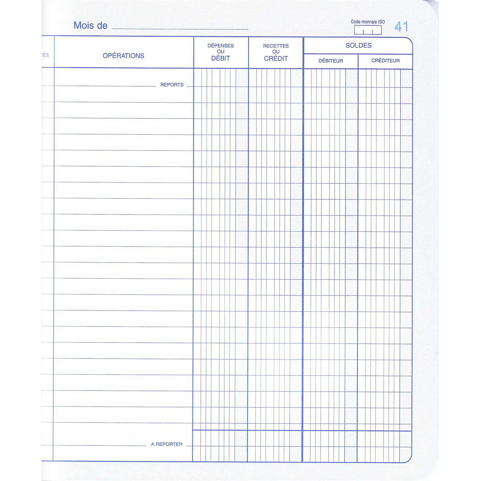 Stock Bureau - ELVE Carnet de Position de Compte avec Protège-cahier 60  pages format 114 x 156