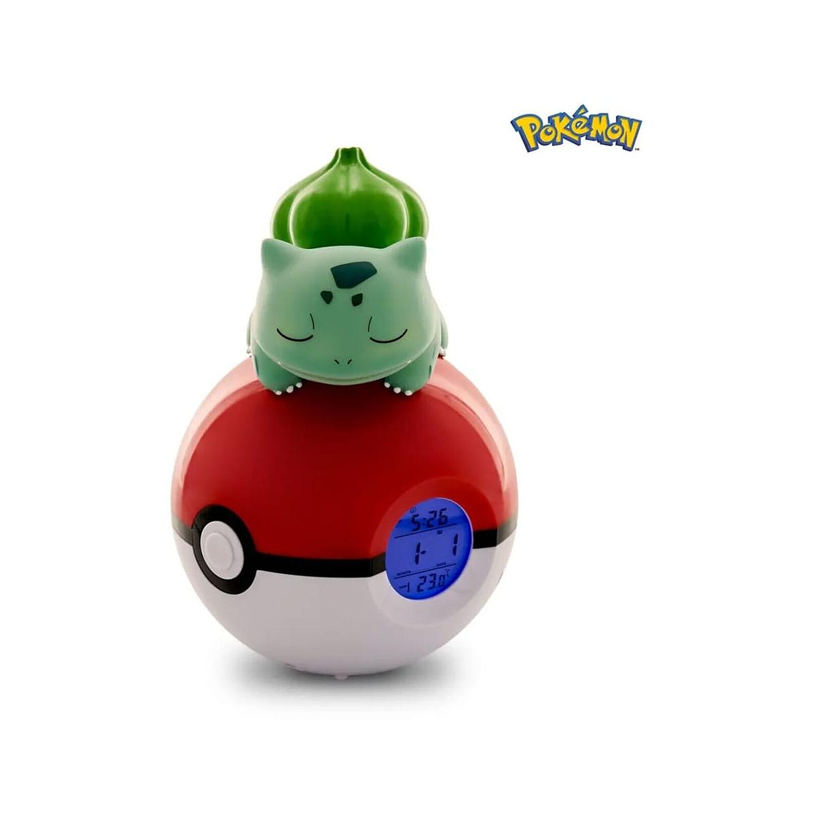 Pokémon - Réveil lumineux Pokeball Bulbizarre 18 cm - Produits Geek divers  - LDLC