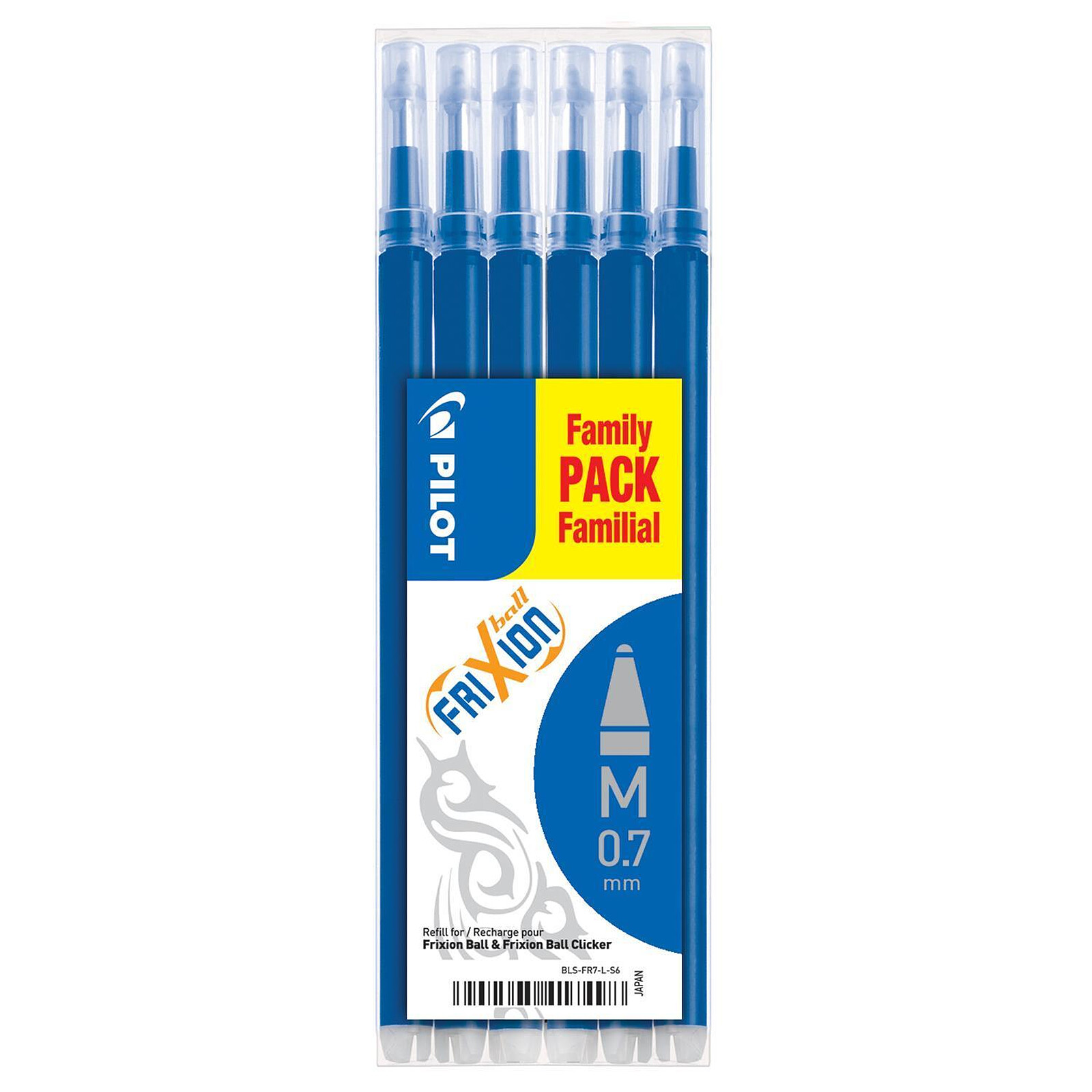 Lot de 3 recharges pour stylo encre effaçable bleu Frixion Ball PILOT