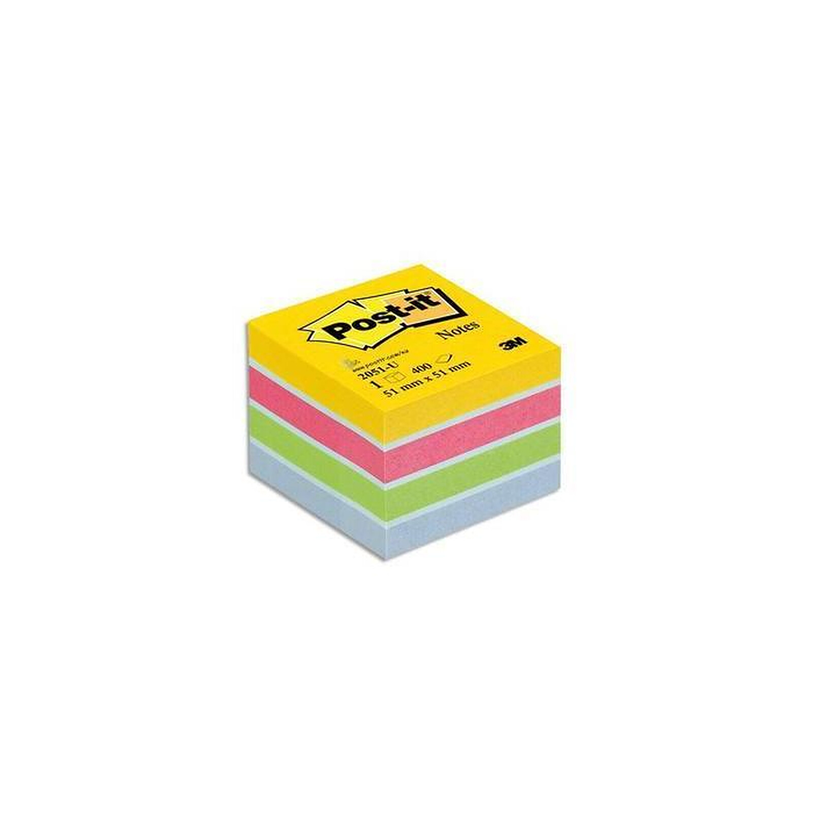 POST-IT Mini-cube ultra multicolore