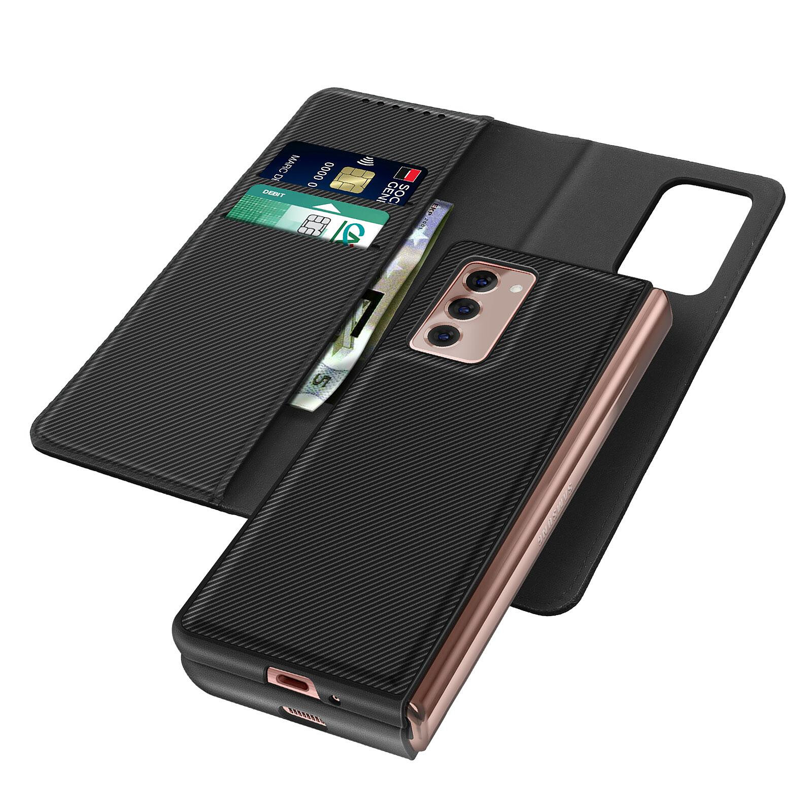 Etui Coque Samsung Galaxy M23 5G Housse Noir Verre trempé HD 1 Pack avec  Caméra Arrière