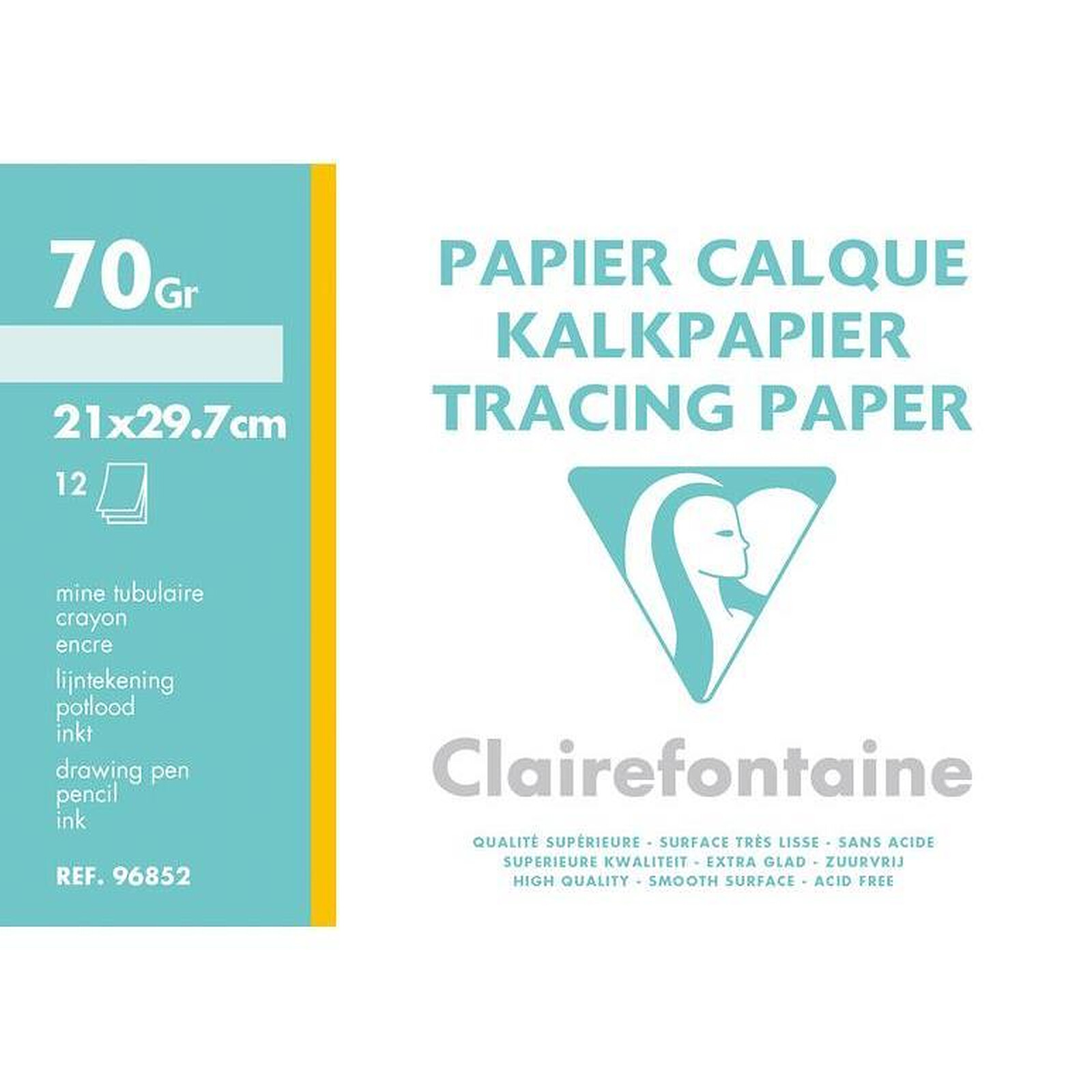 Papier Calque - A4 21x29,7 cm - Ramette de 500 feuilles - 70g
