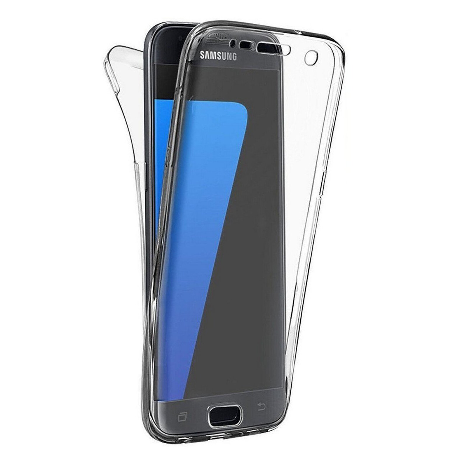 EVETANE Coque intégrale transparente 360° Ultra Slim en silicone souple pour Samsung Galaxy J5 2016