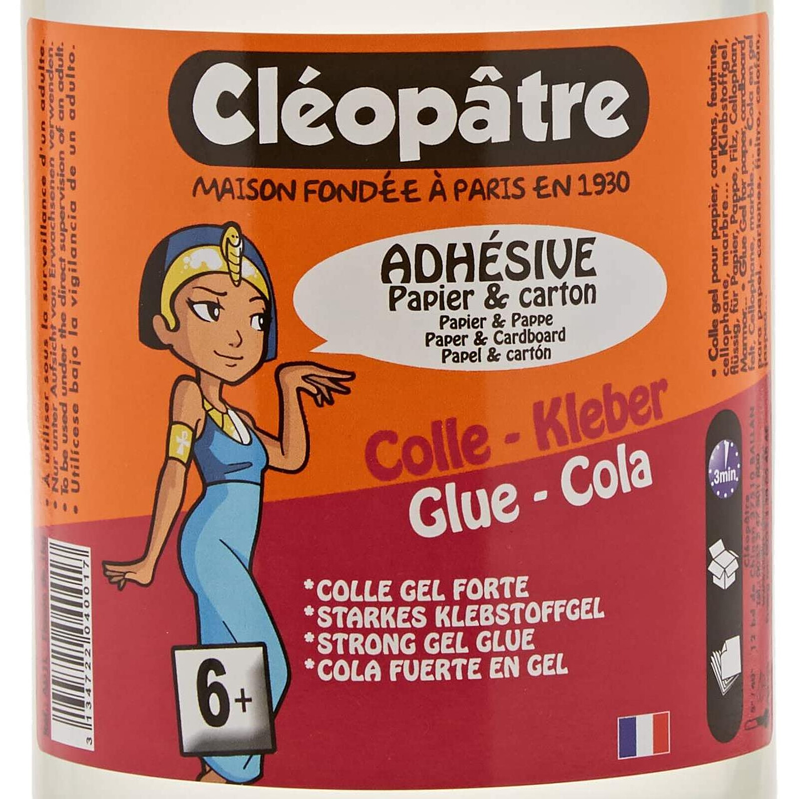 Cléopâtre - Loisirs créatifs - Tube de colle transparente forte adhésive  avec pinceau - 80 grammes