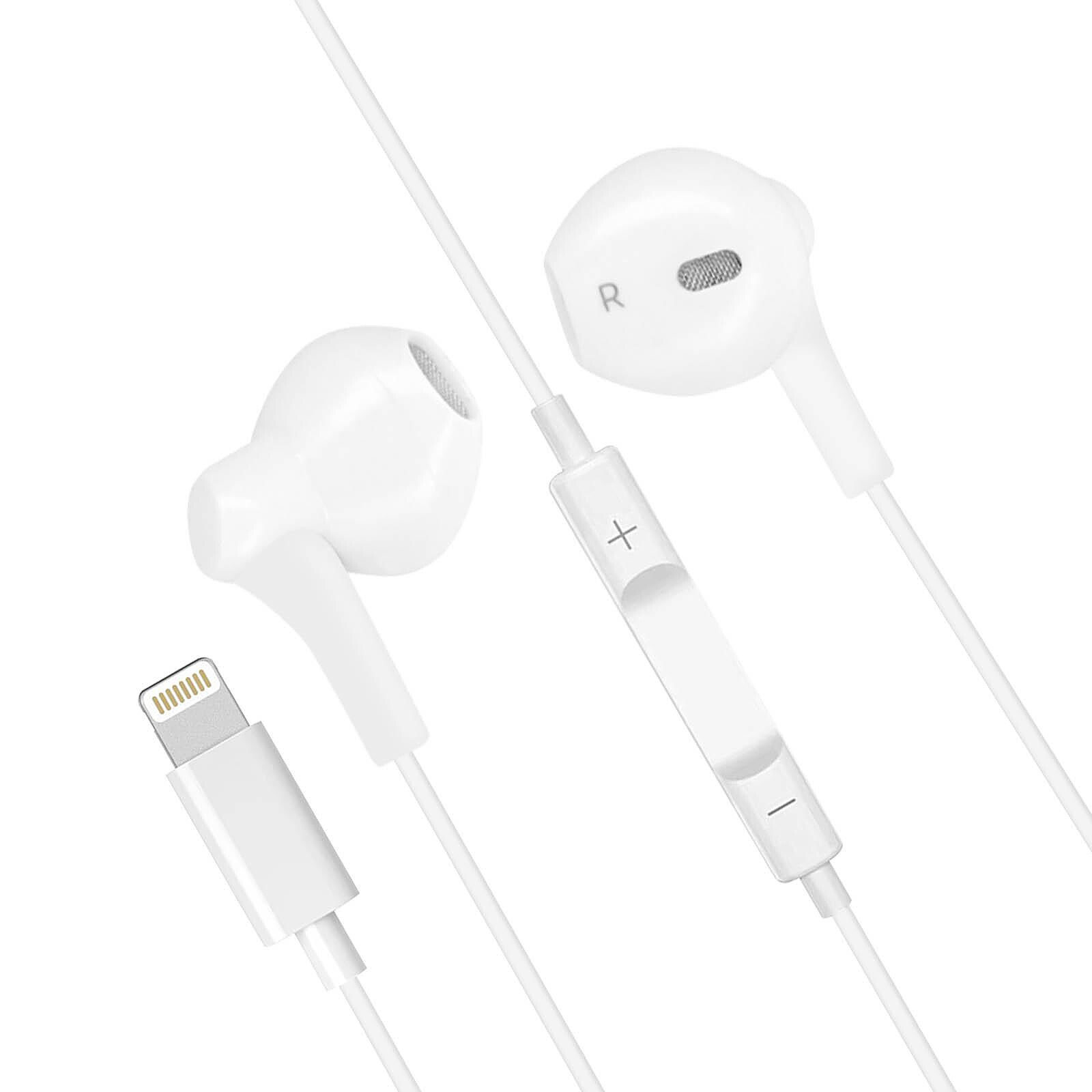 Ecouteurs intra-auriculaires Apple Earpods avec micro (Blanc) à prix bas