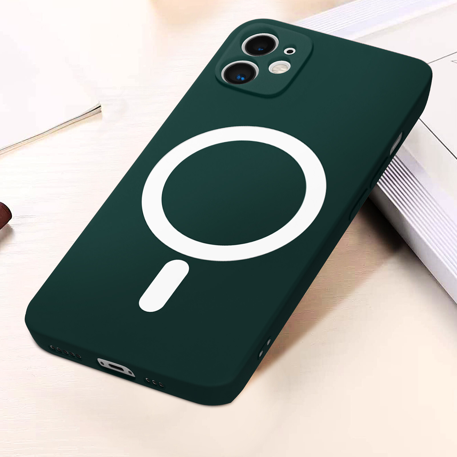 Avizar Coque MagSafe pour iPhone 13 Silicone Protection Caméra Contour  Chromé Vert - Coque téléphone - LDLC
