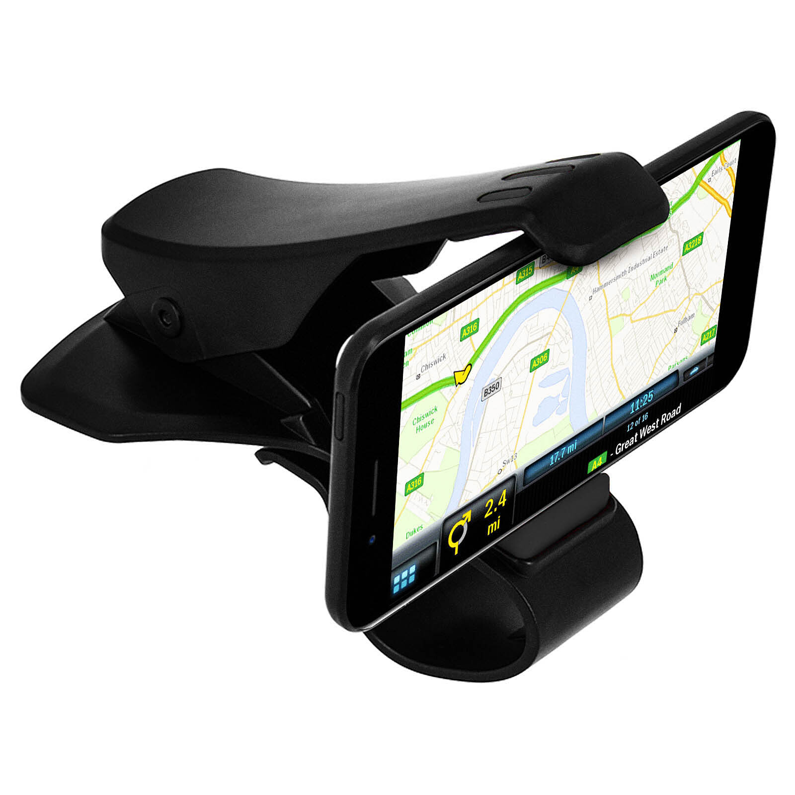Avizar Support Voiture Smartphone 55 à 95mm Fixation ventouse Rotatif 270°  - Noir - Support voiture - LDLC