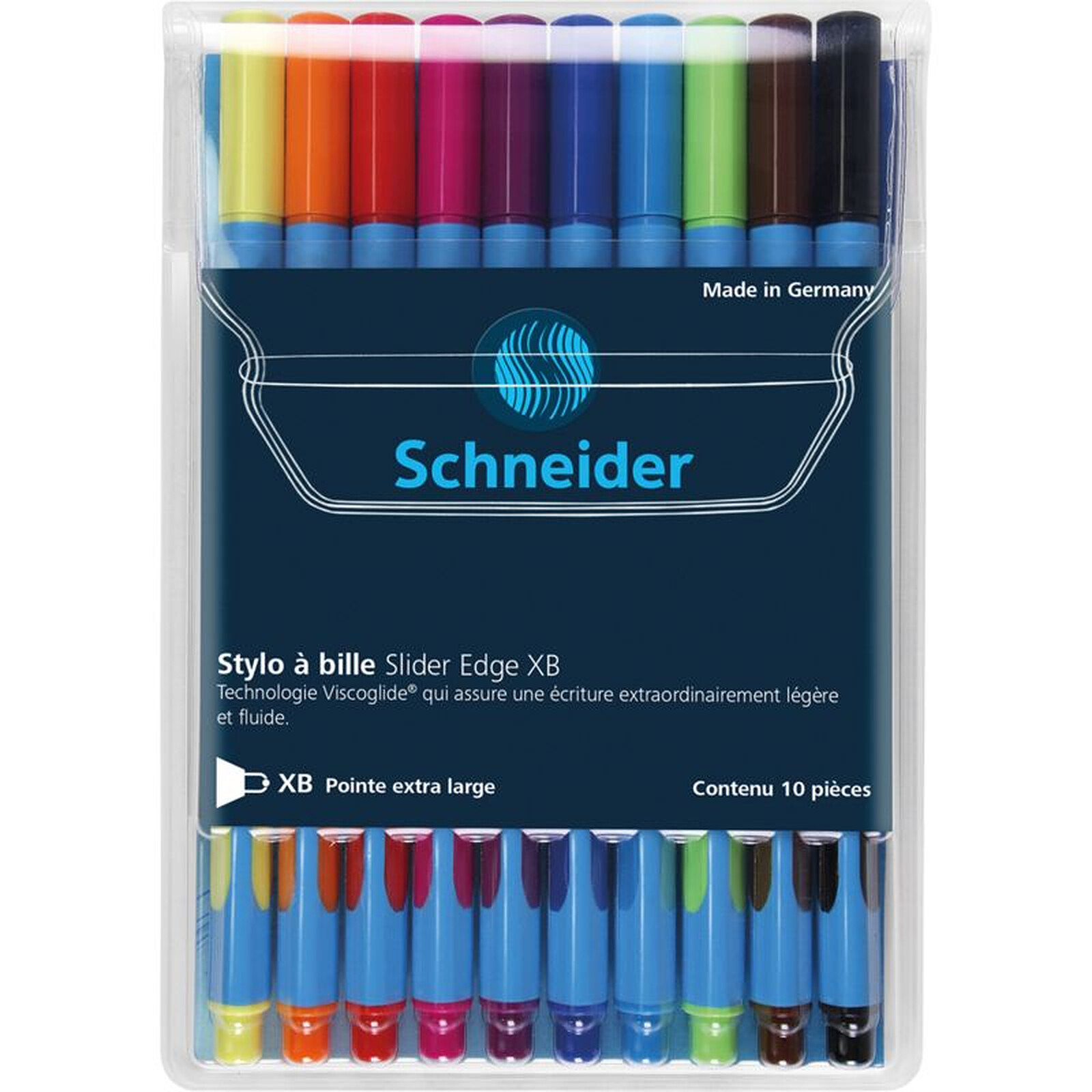 SCHNEIDER Pochette de 10 stylos à bille Slider Edge Pte Extra Large,  Multicolore - Stylo & feutre - LDLC