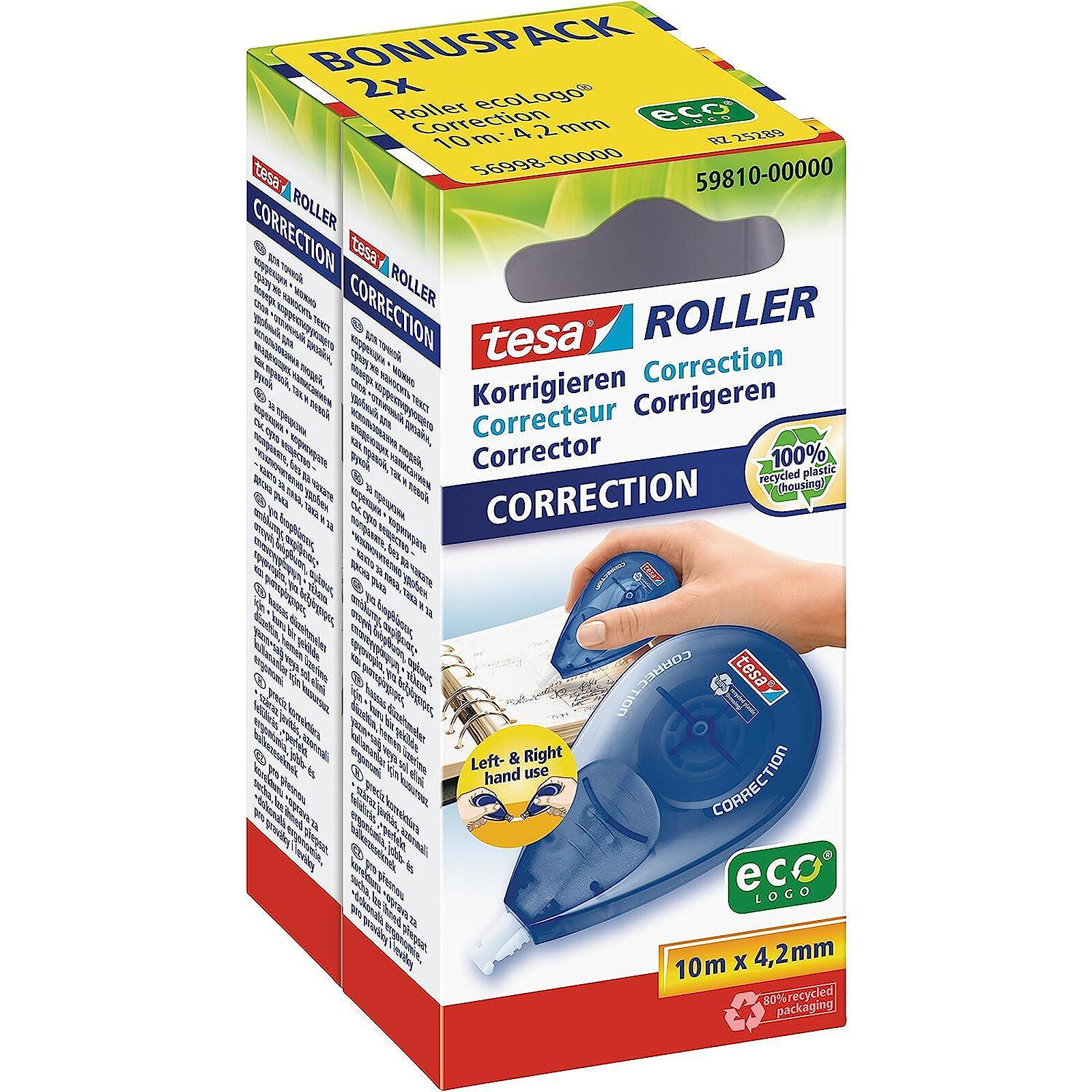 Tipp-Ex® Roller correcteur Pocket Mouse, 4,2 mm x 10 m, 3 pièces