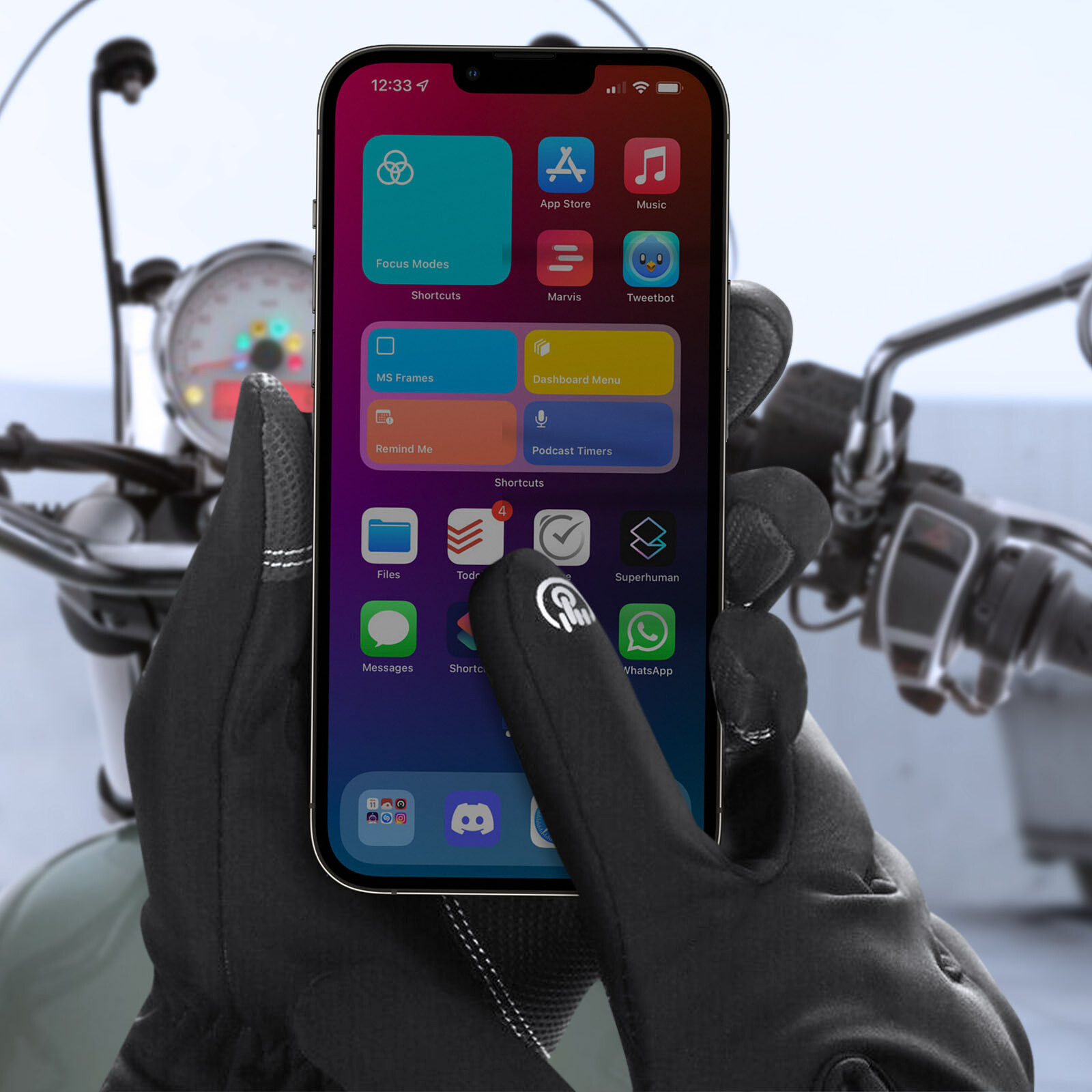 Avizar Gants Tactiles Unisexe Fluidité Tactile Conservée Taille S Humrad  Noir - Accessoires divers smartphone - LDLC