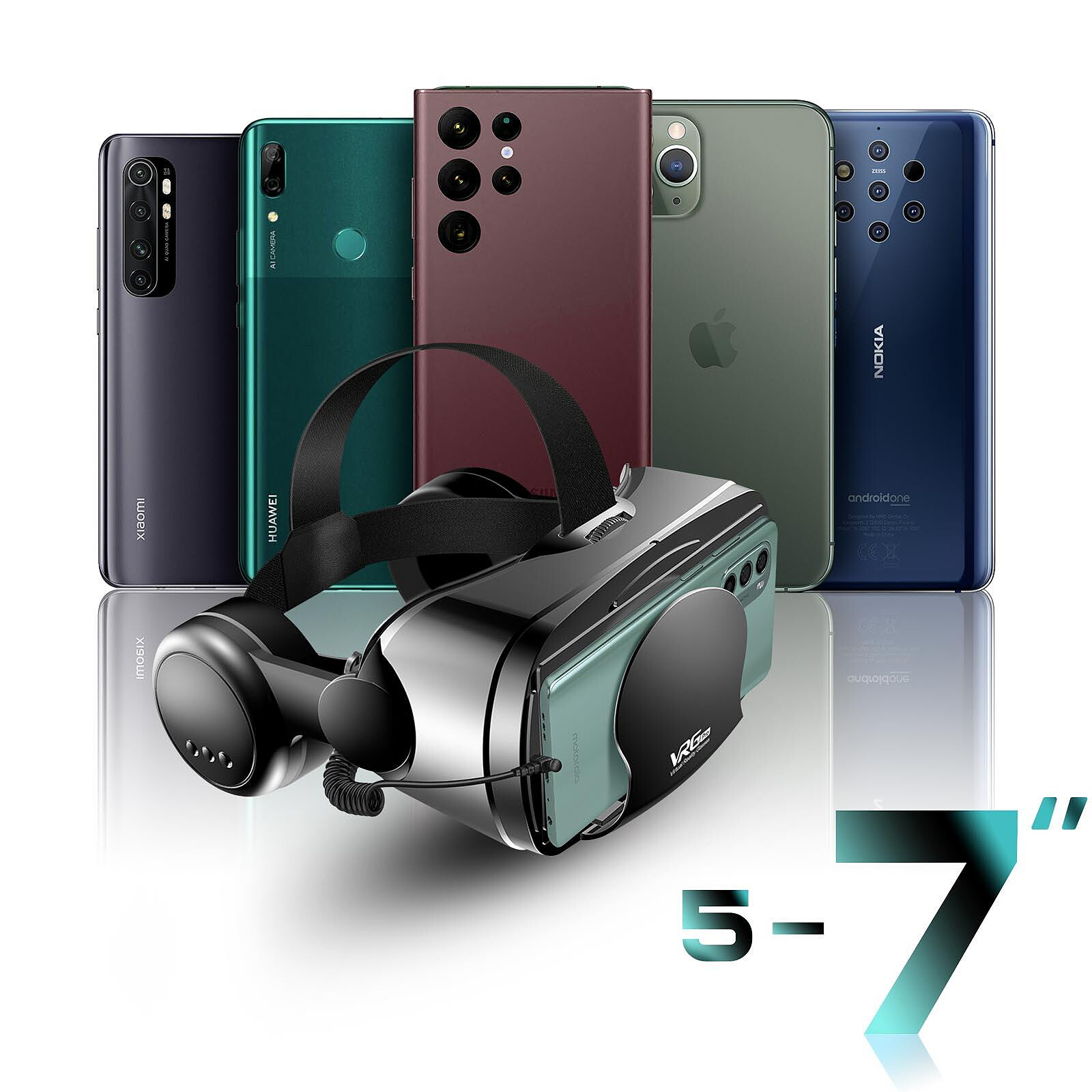 Avizar Casque VR pour Smartphone Immersion Audio Jack 3.5mm Sangles  réglables Gris et noir - Accessoires divers smartphone - LDLC
