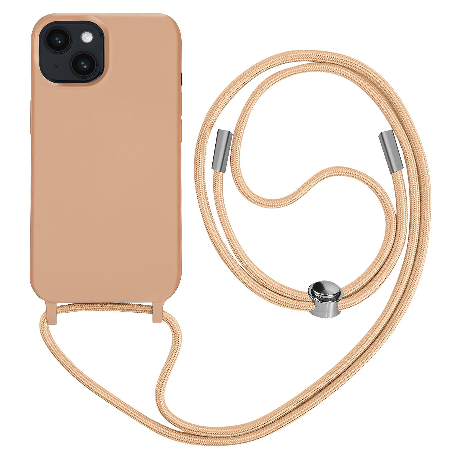 Avizar Coque Cordon pour iPhone 14 Plus Semi-rigide Lanière Tour du Cou  80cm rose - Coque téléphone - LDLC