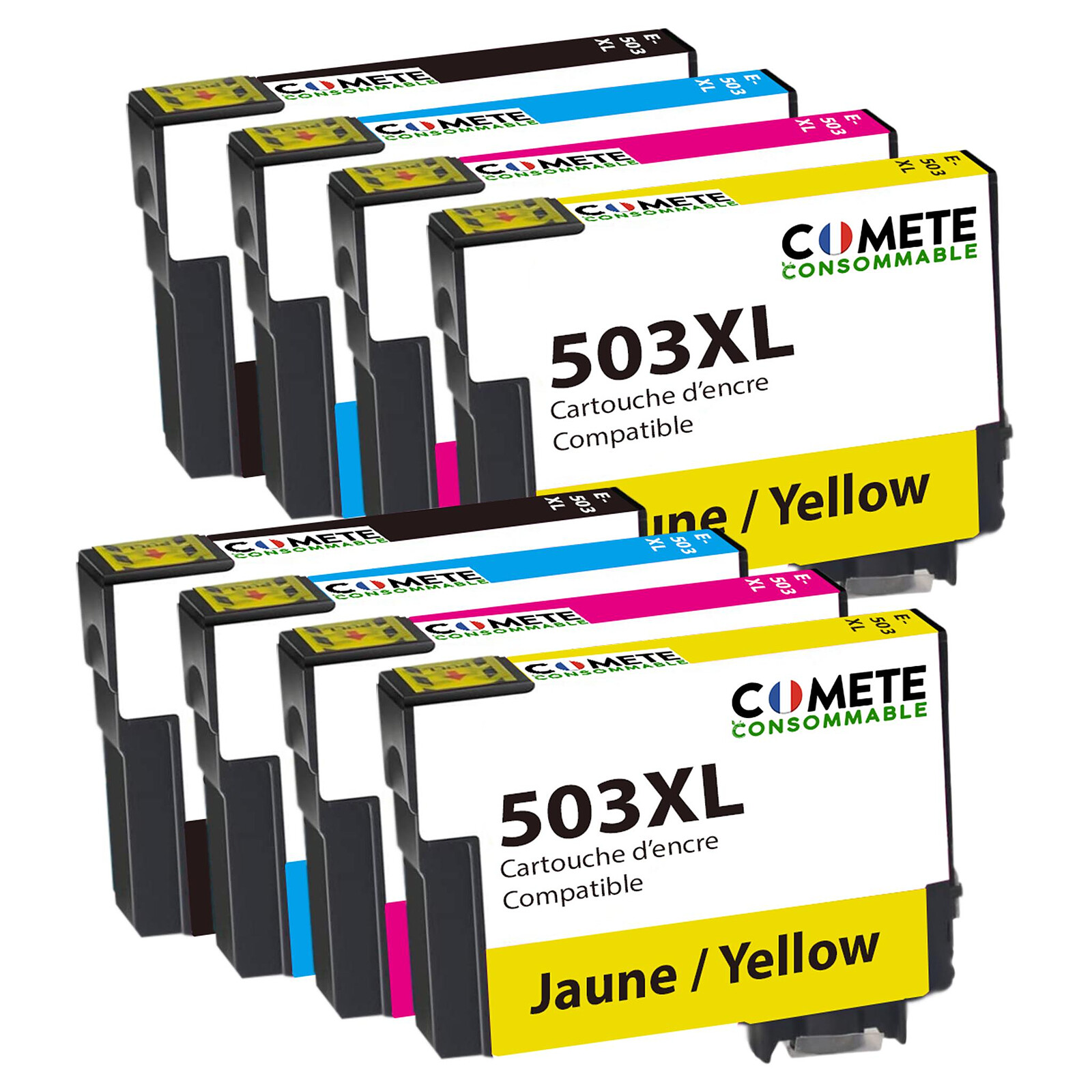 COMETE - 603XL - 20 Cartouches 603 XL compatibles Epson Expression Home -  Noir et Couleur - Marque française - Cartouche imprimante - LDLC