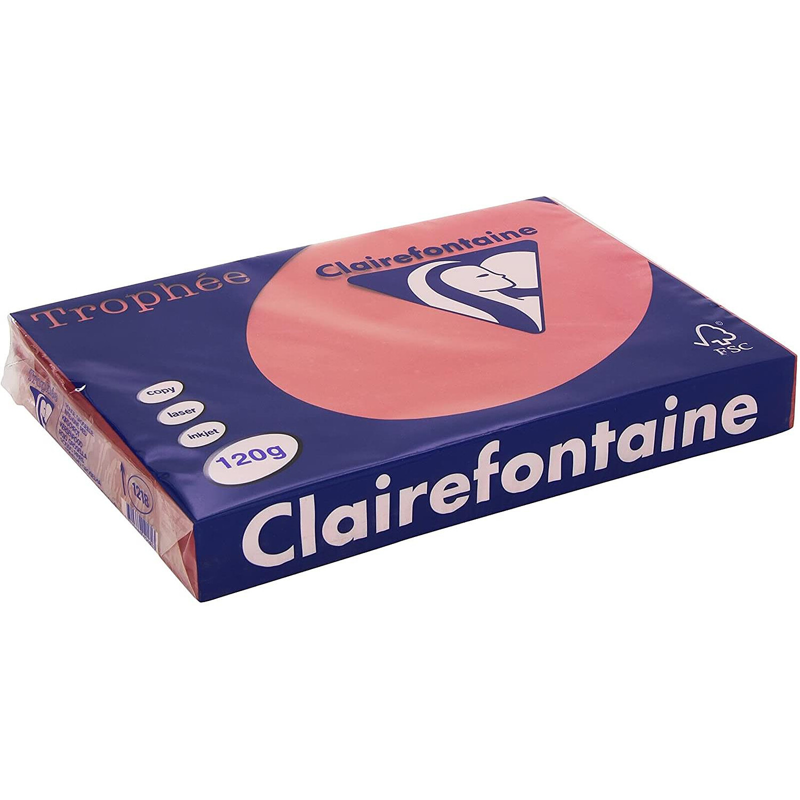RAMETTE A3 ROUGE CORAIL CLAIREFONTAINE 160G 250 FEUILLES
