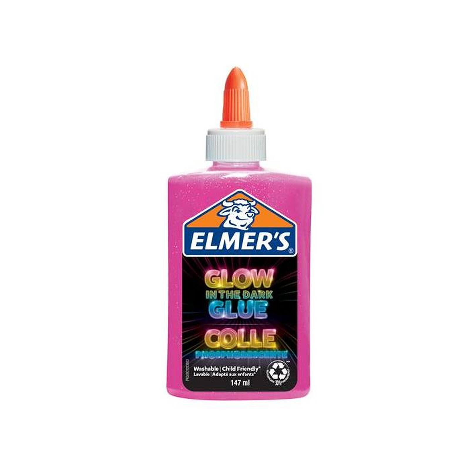 ELMER'S Colle liquide Glow in the Dark, 147 ml, rose - Ruban adhésif & colle  - LDLC