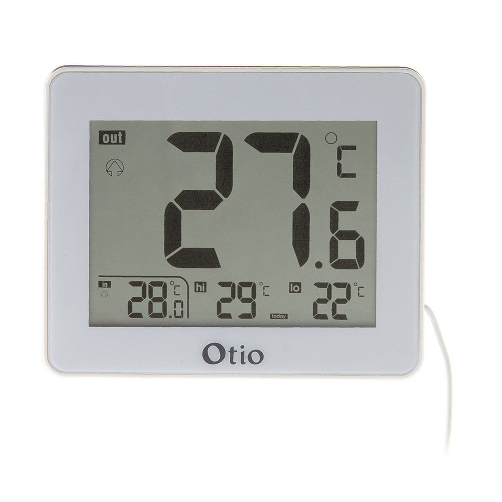Thermomètre intérieur à écran LCD blanc