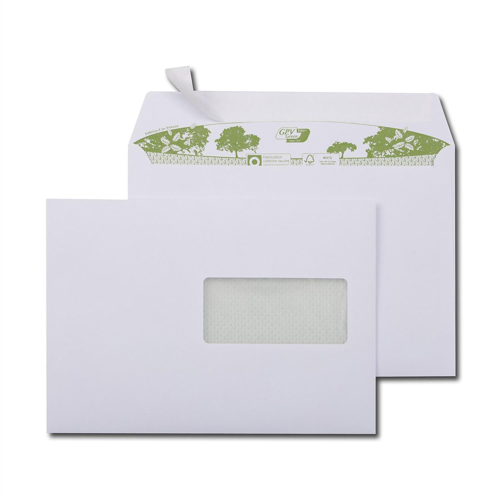 Achetez Boîte de 500 enveloppes blanches DL 110x220 80g/m² bande