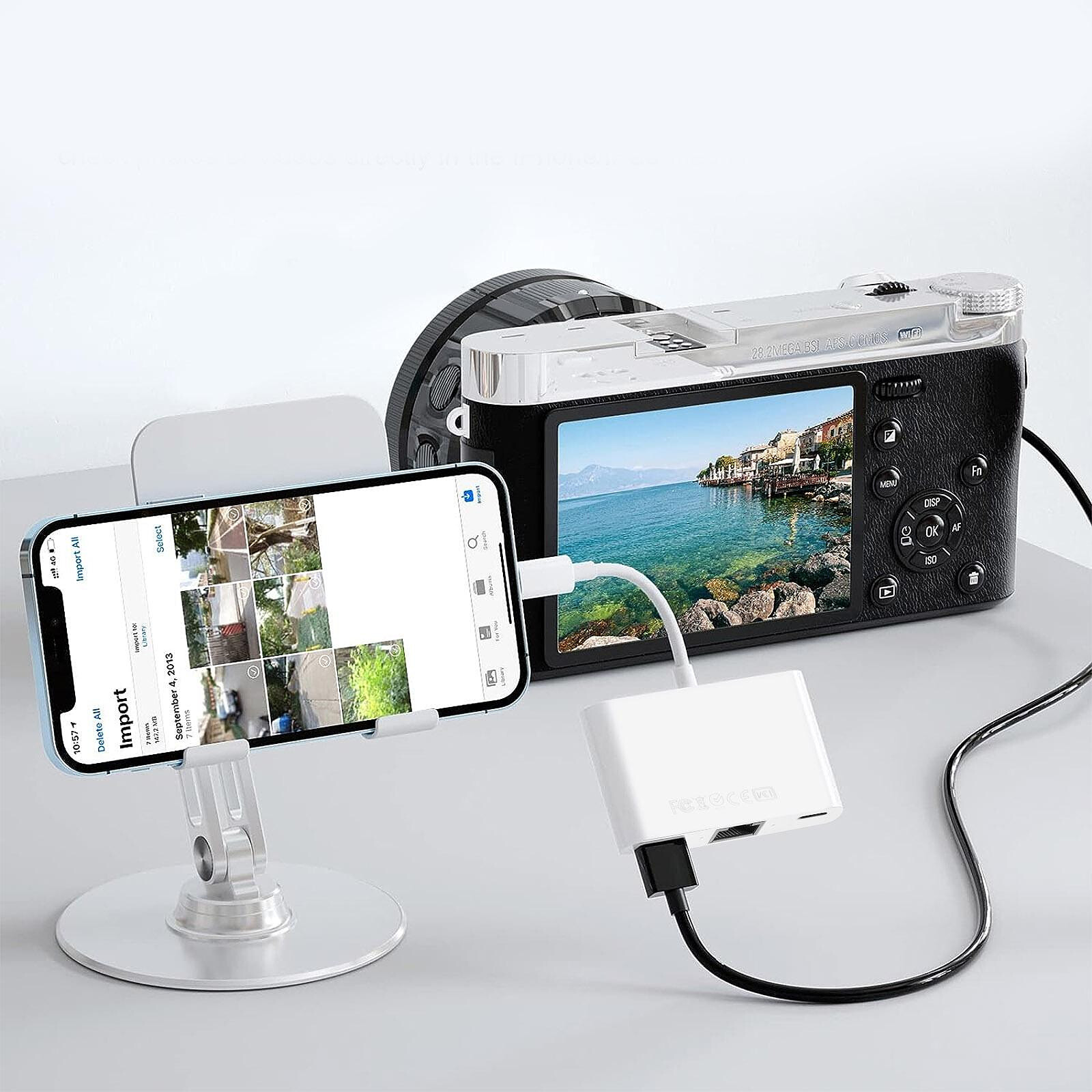 Adaptateur Caméra USB 3, Adaptateur Lighting vers USB OTG avec