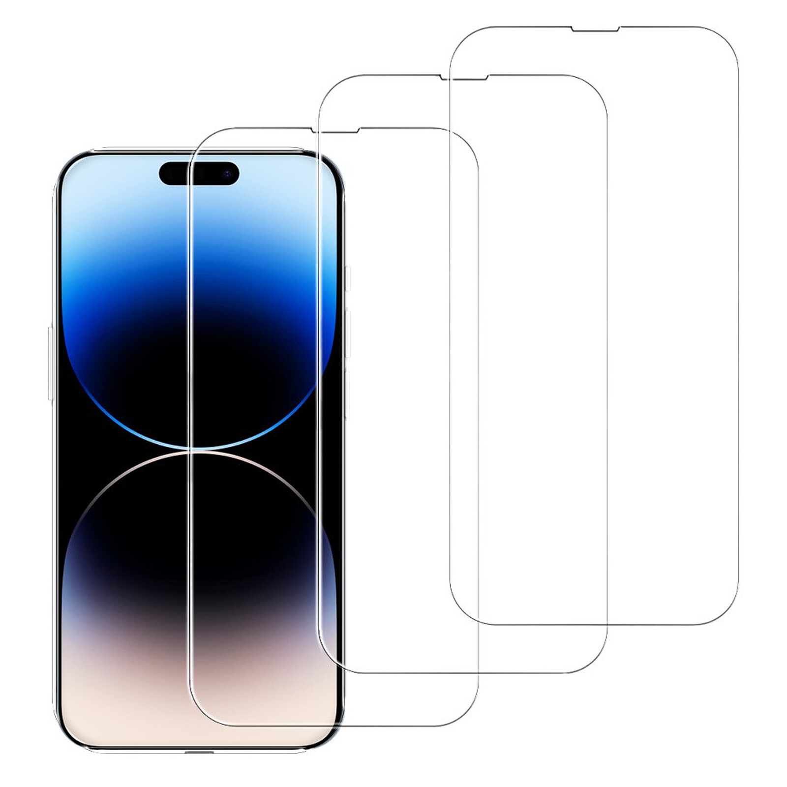 Lot de 3 Vitres iPhone 11 en verre trempé transparente – Evetane