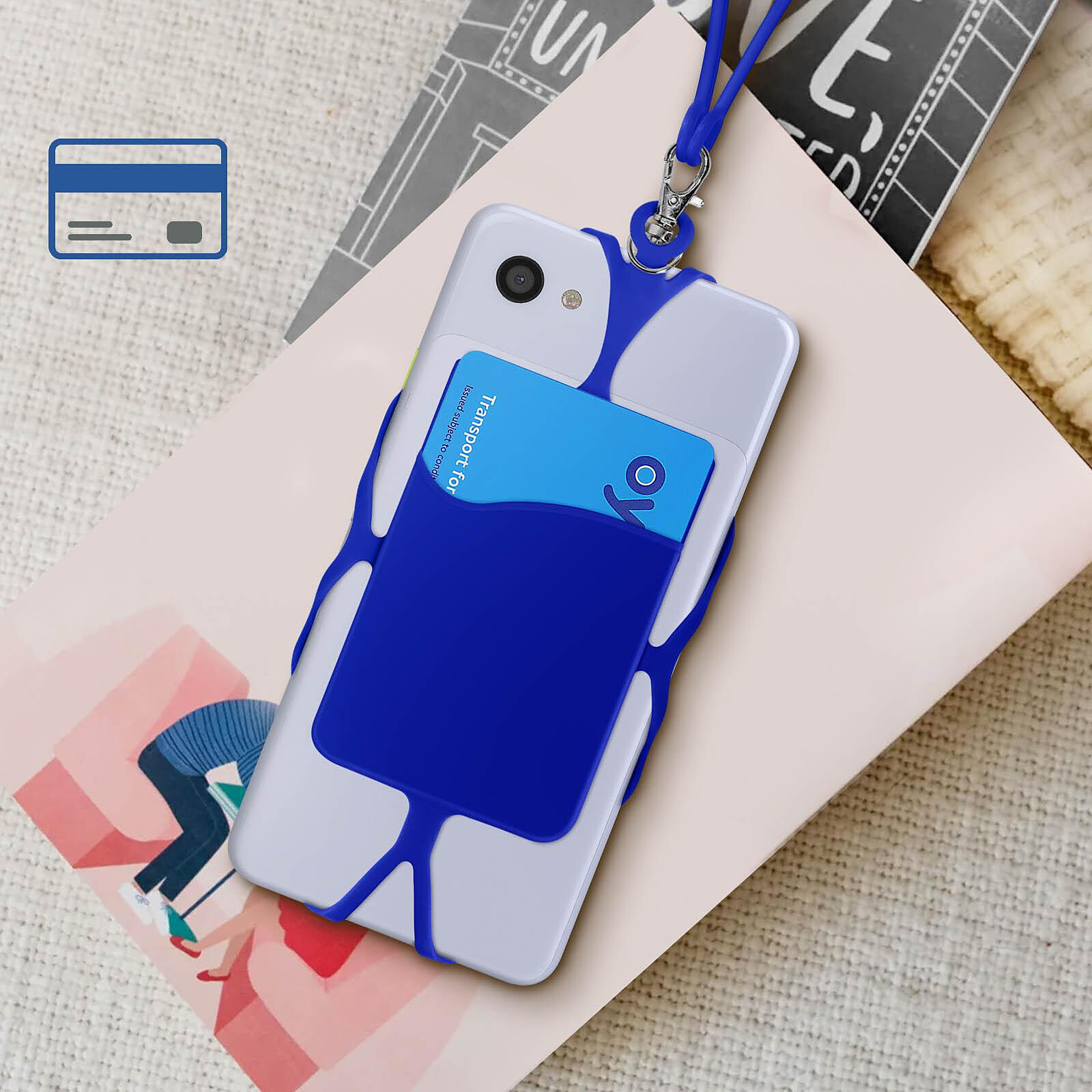 Avizar Coque Cordon Universelle pour Smartphone avec Porte-carte Bleu Nuit  - Coque téléphone - LDLC