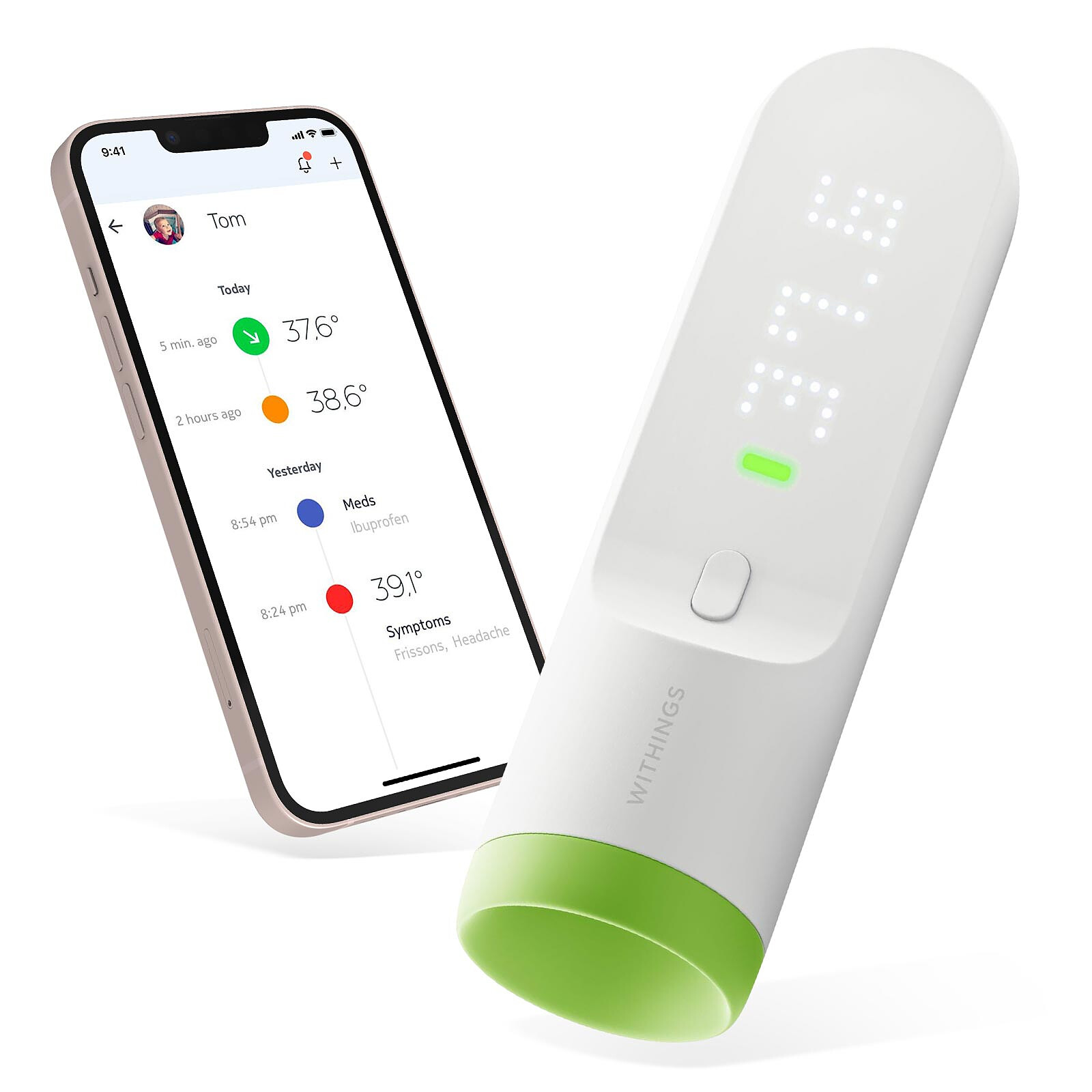 Withings - Thermomètre Temporal Connecté Wifi Bluetooth HotSpot