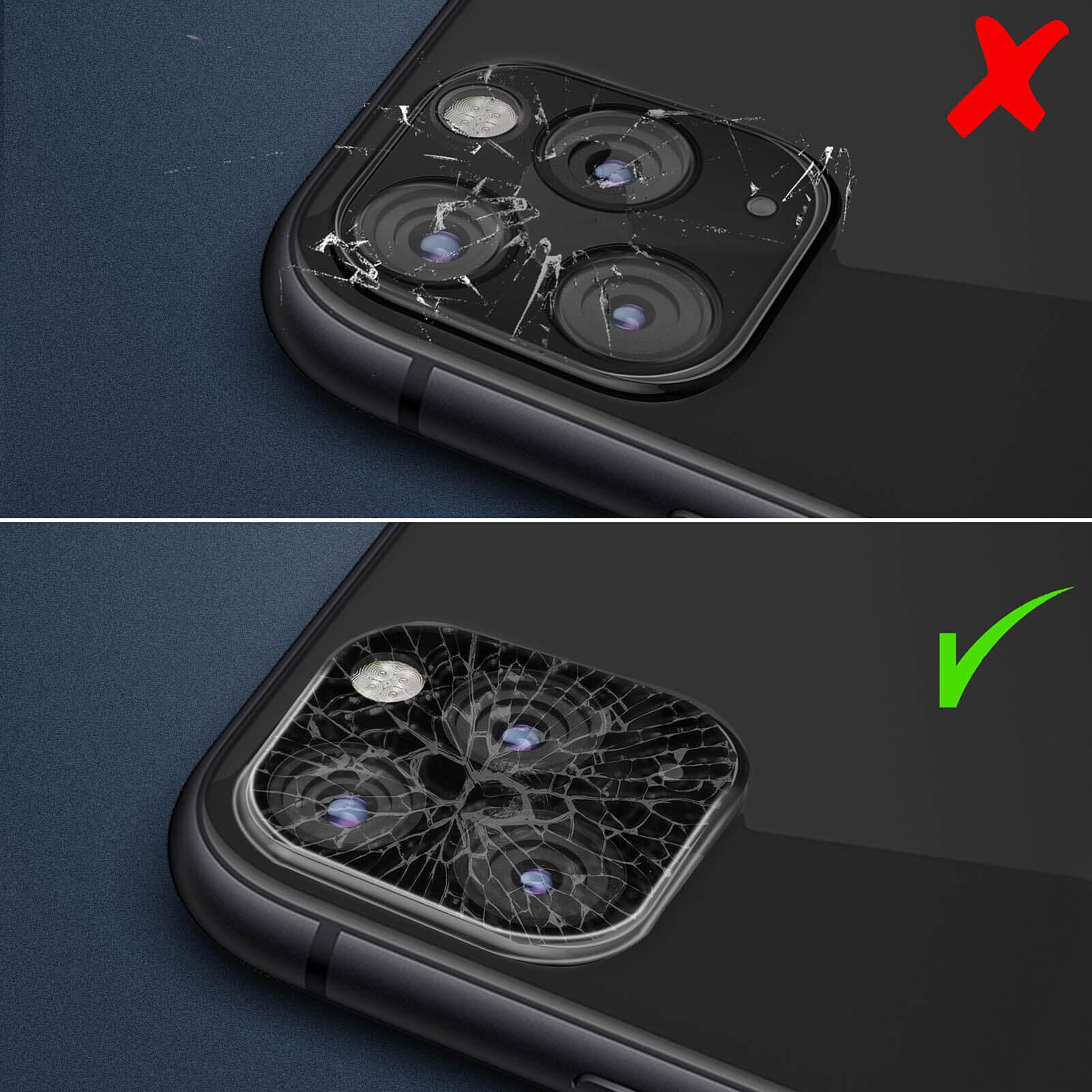 Avizar Faux Appareil Photo pour iPhone 11 Pro Autocollant Protège Caméra en  Verre Doré - Protection écran - LDLC