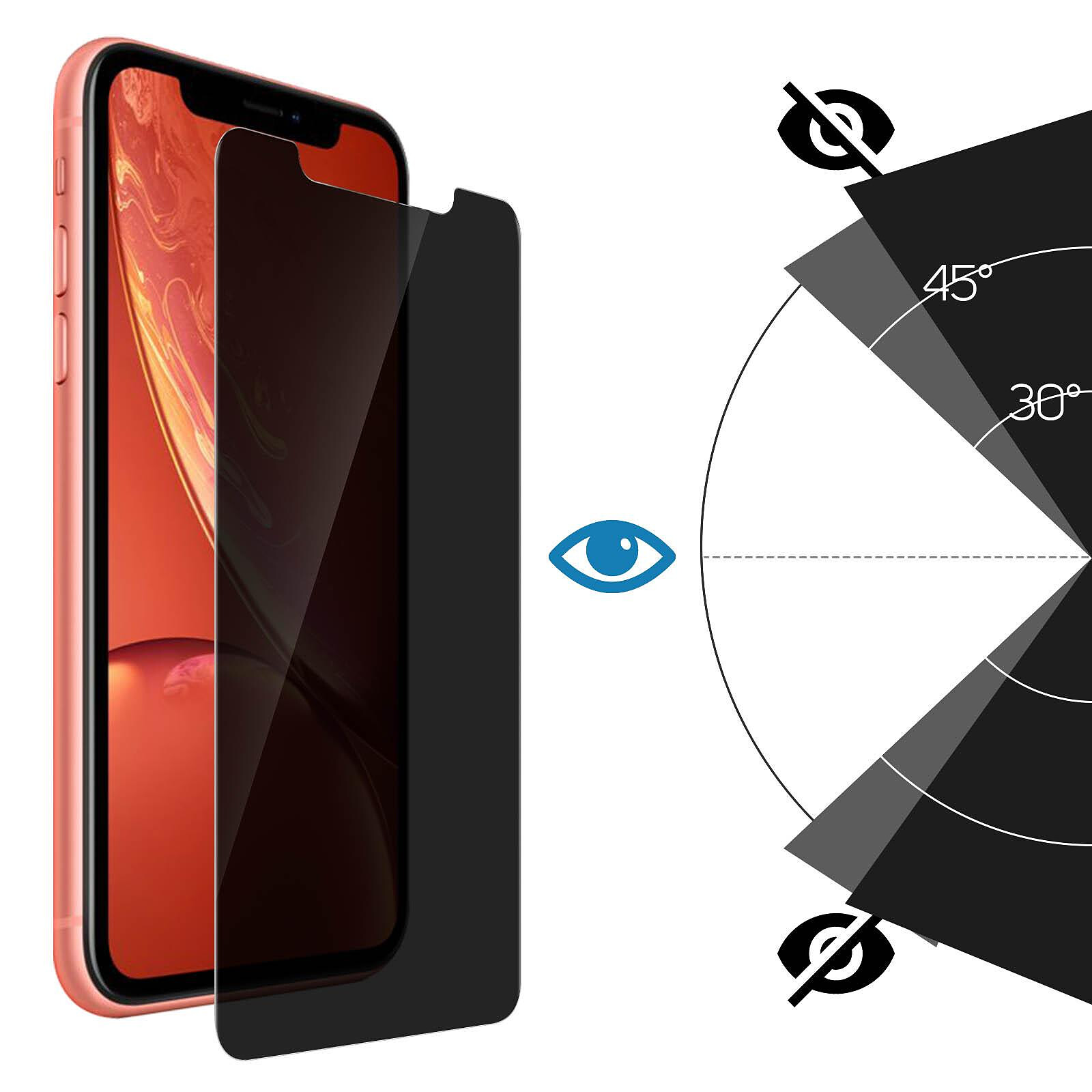 Avizar Verre trempé Apple iPhone XS Max Film Anti-espion